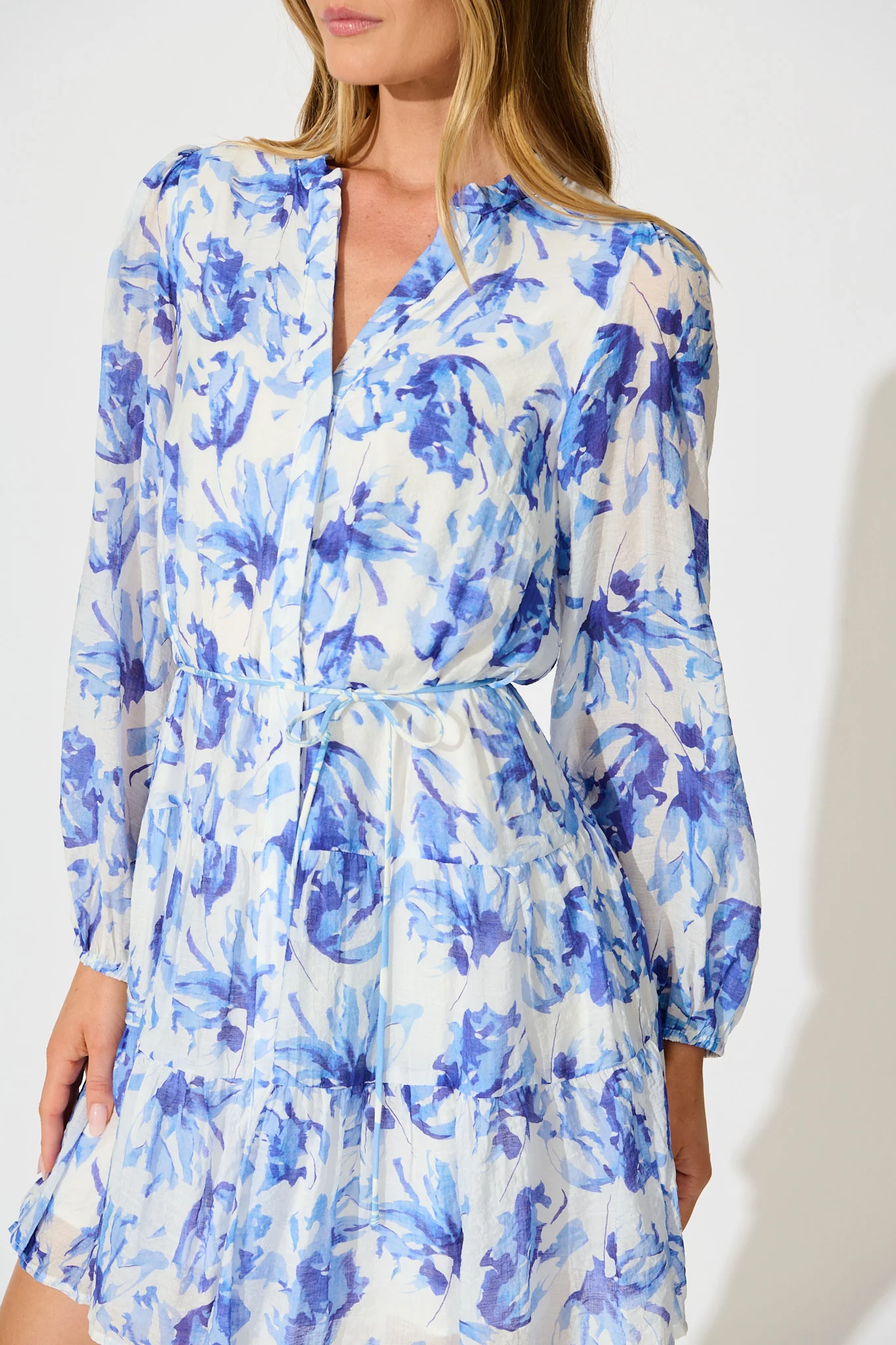 Philomena Dress in Blue Floral - Image 5