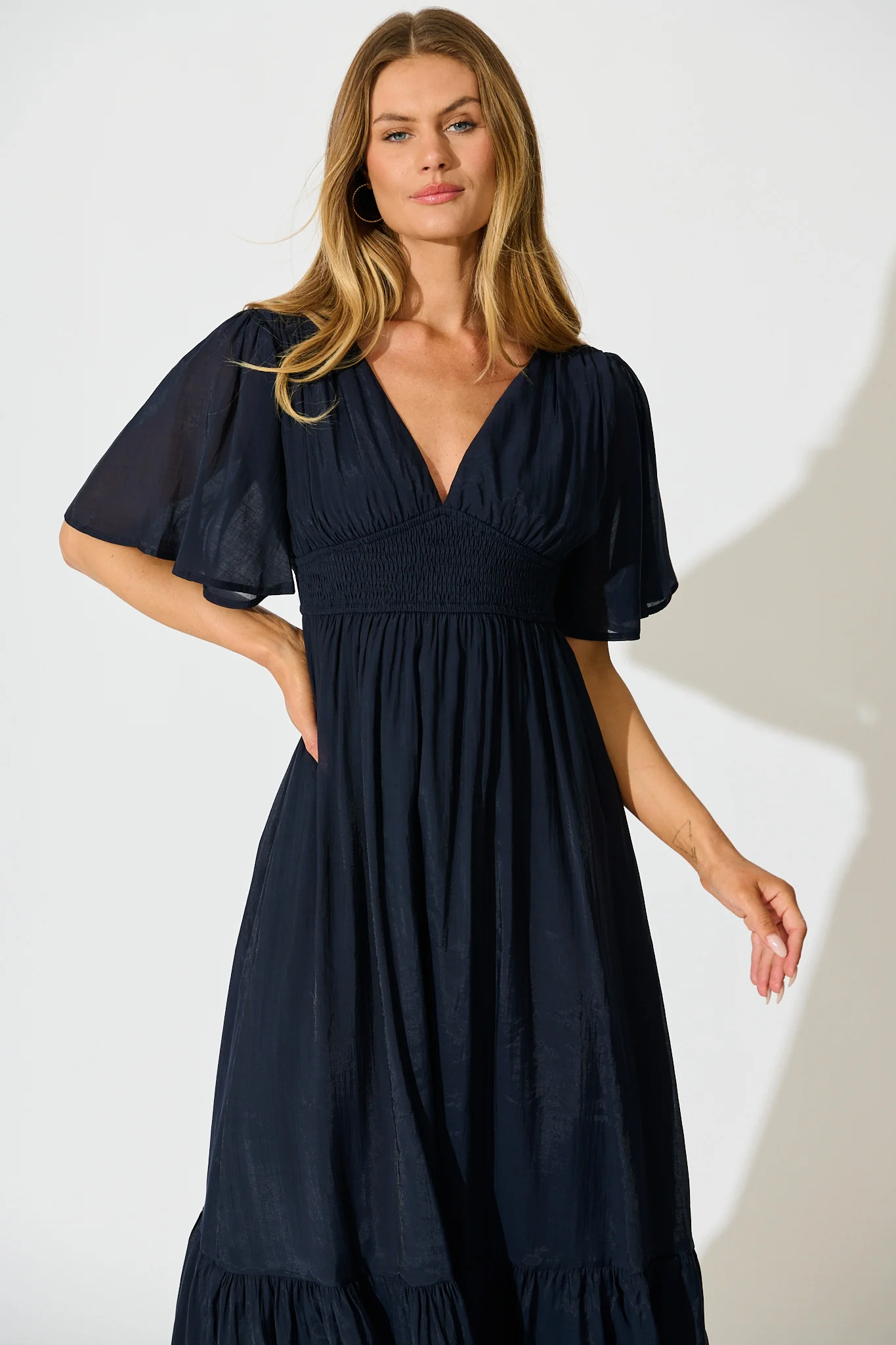 Poesy Maxi Dress in Navy - Image 2