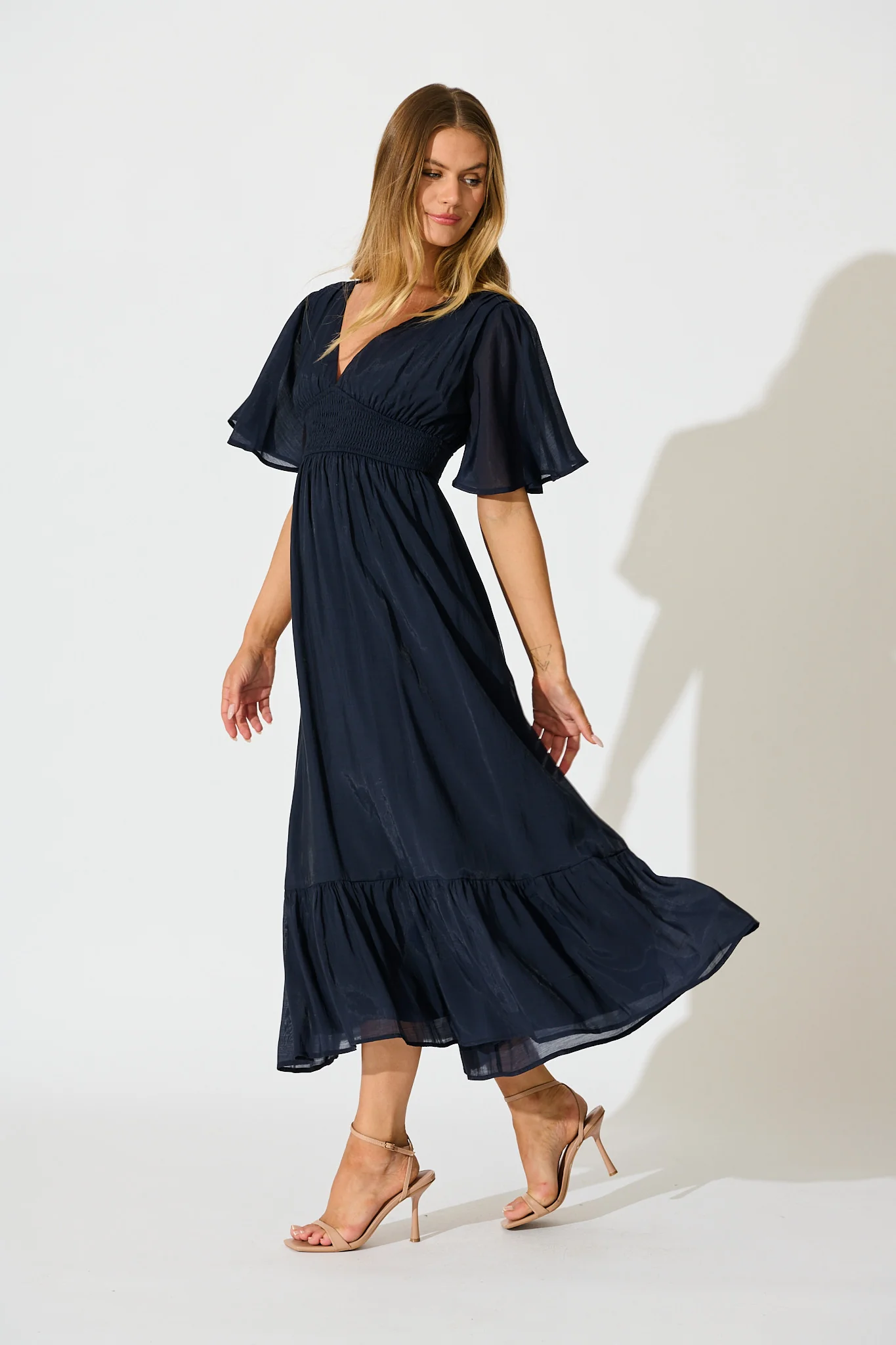 Poesy Maxi Dress in Navy - Image 3