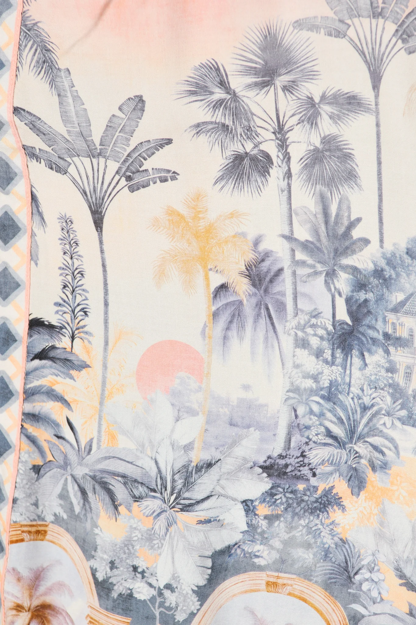 Portobello Top in Blush Palm Tree Print - Image 6