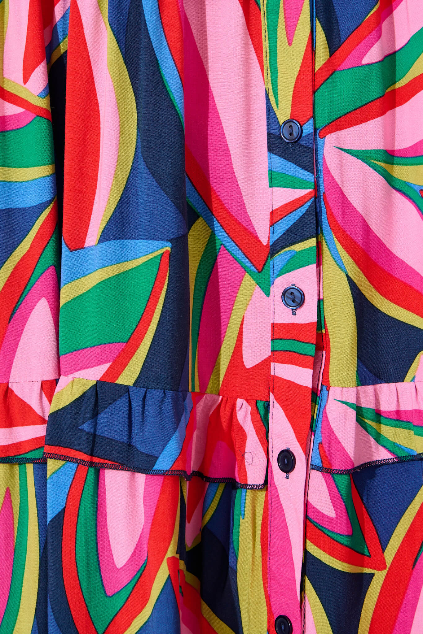 Power Of Love Shirt Dress In Navy With Multi Print - Image 6