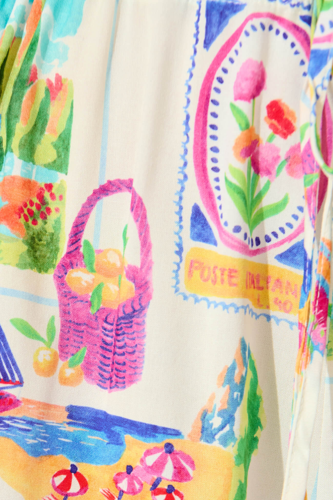 Powers Playsuit In White With Bright Resort Print - Image 6