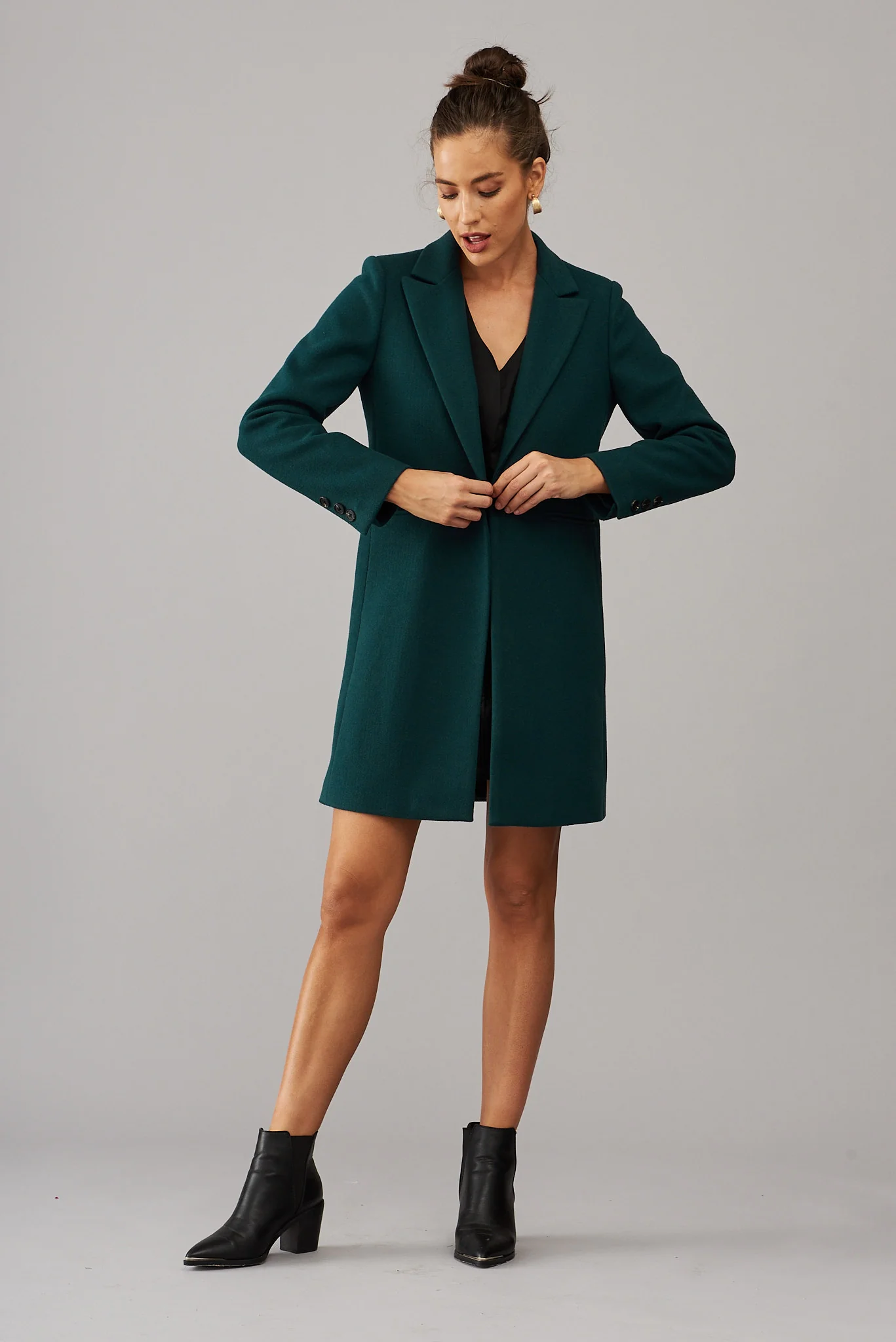 Prato Coat In Emerald - Image 2