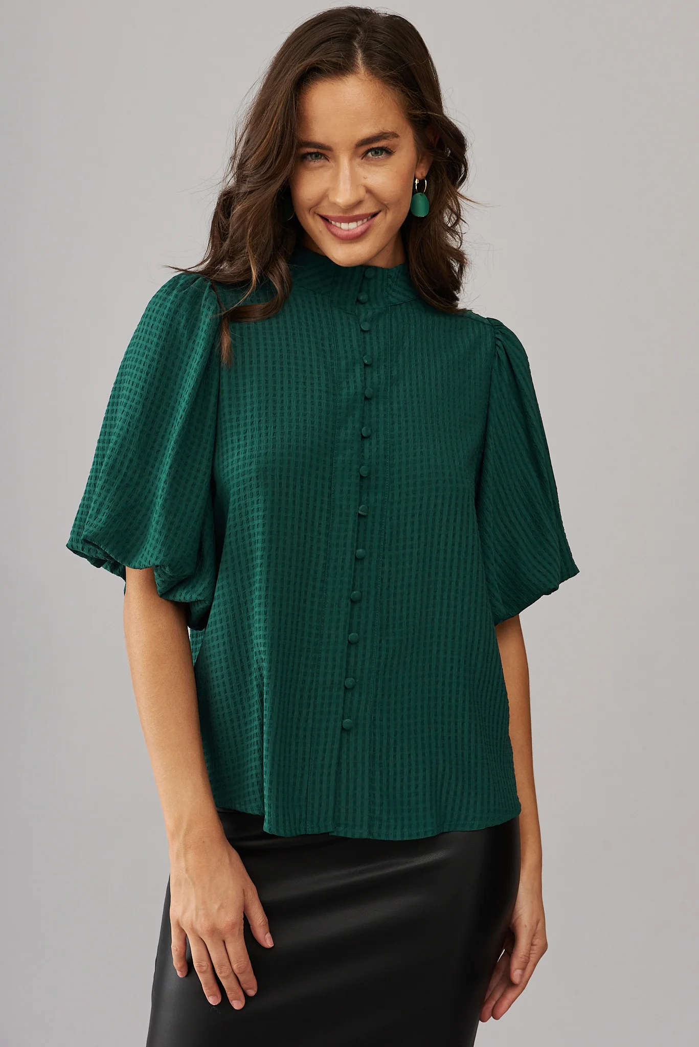 Prudence Shirt In Emerald Green