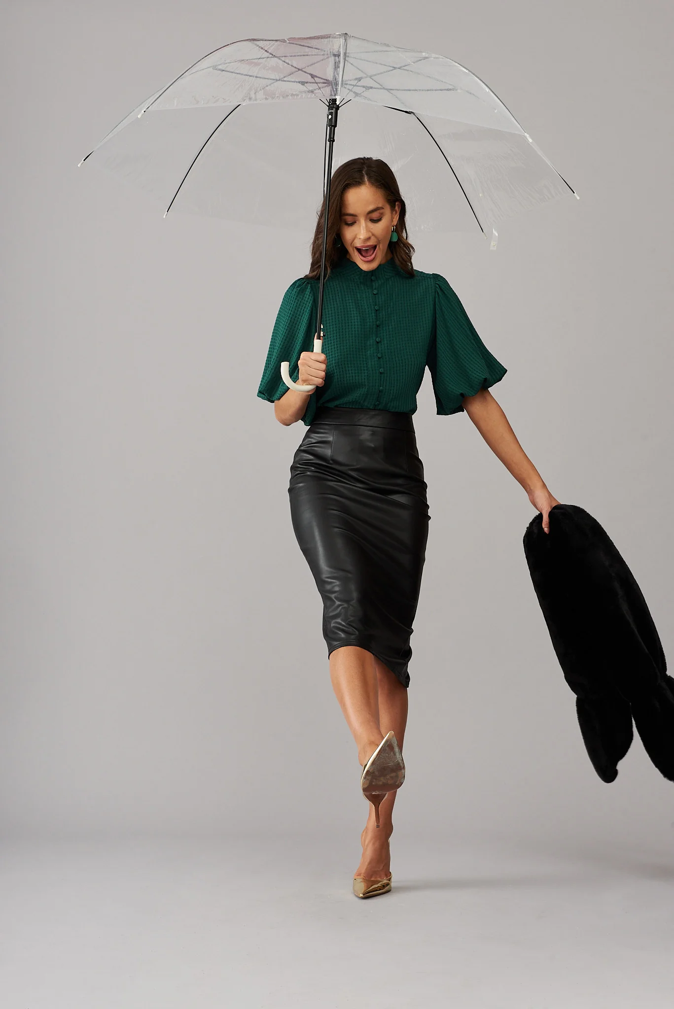 Prudence Shirt In Emerald Green - Image 2
