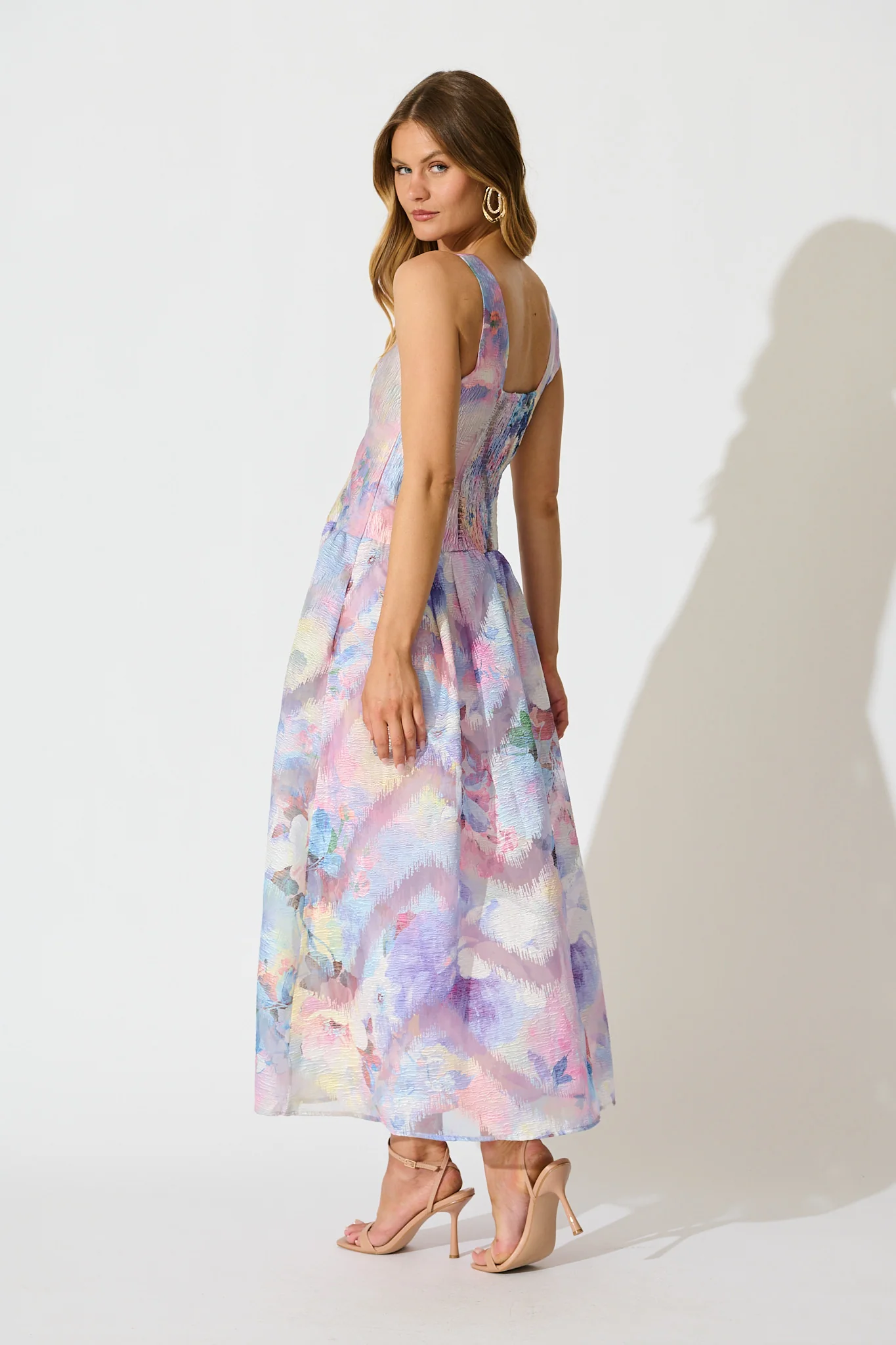 Pure Luxe Maxi Dress in Multi Purple Organza - Image 6