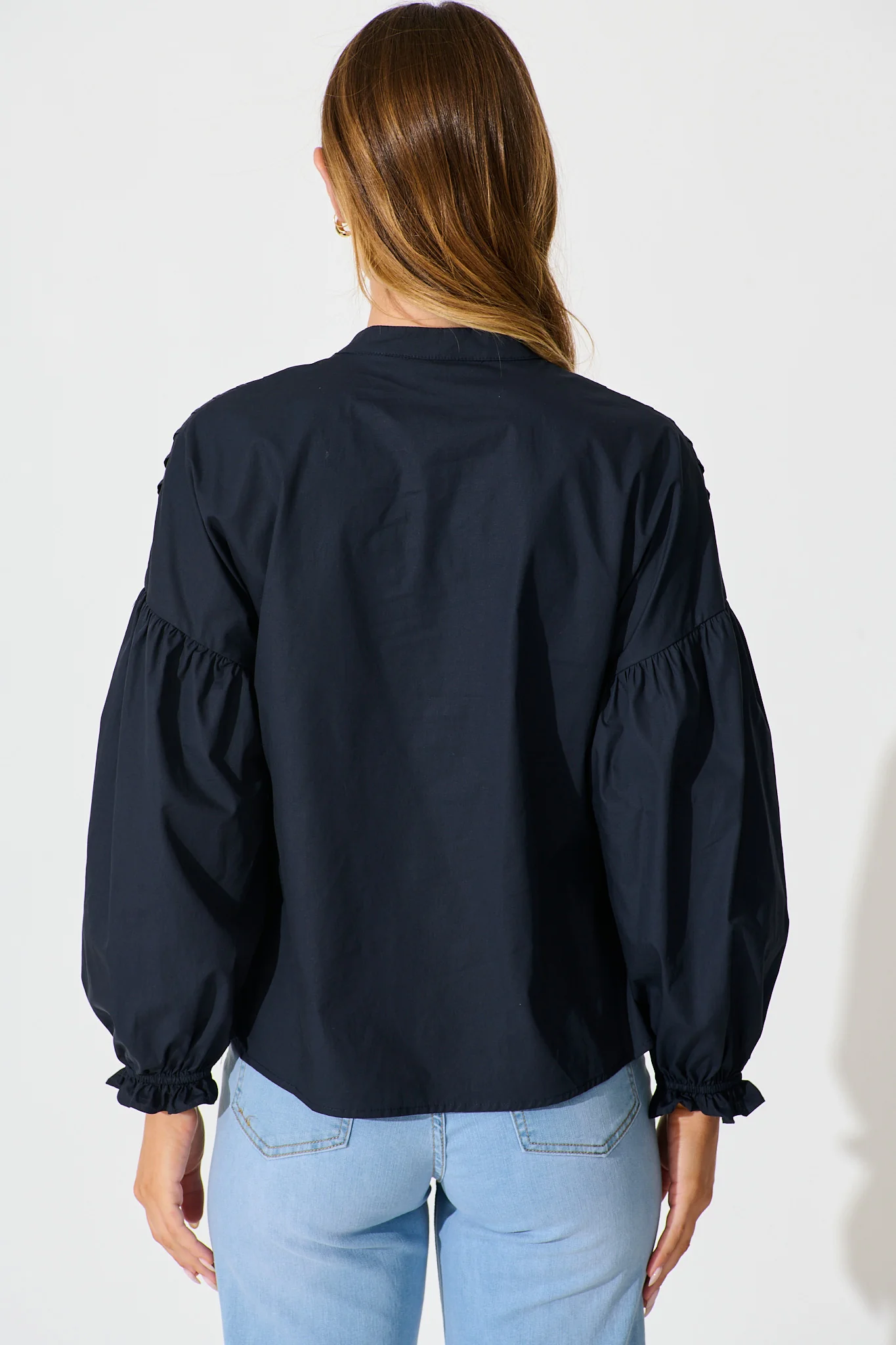 Rapture Shirt in Navy Cotton - Image 3