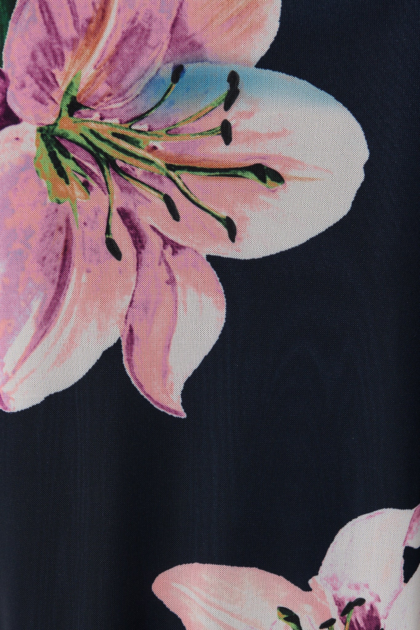 Ravenna Midi Dress in Navy with Lilac Floral - Image 6