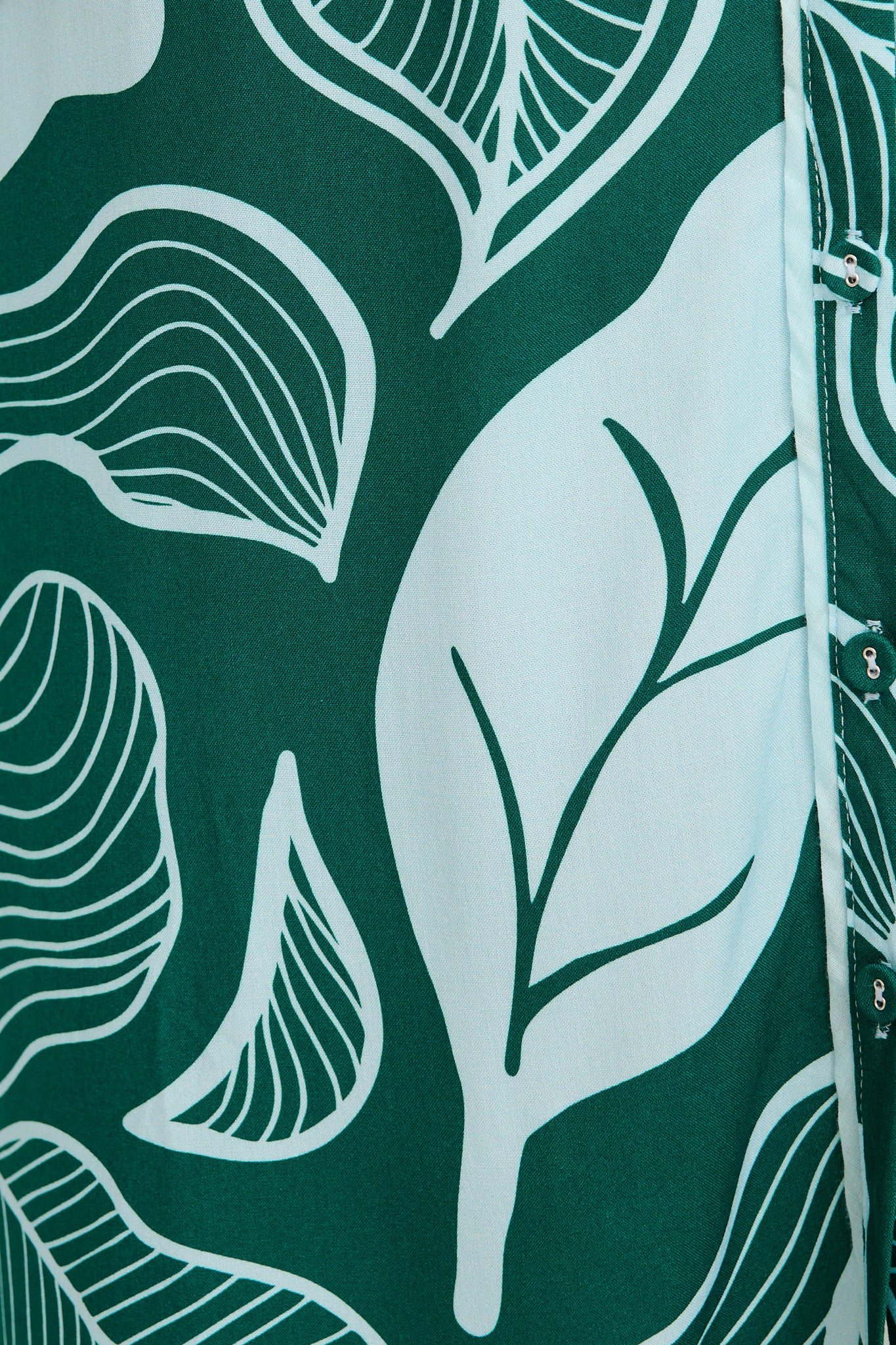 Reanna Midi Shirt Dress in Green Leaf Print - Image 6