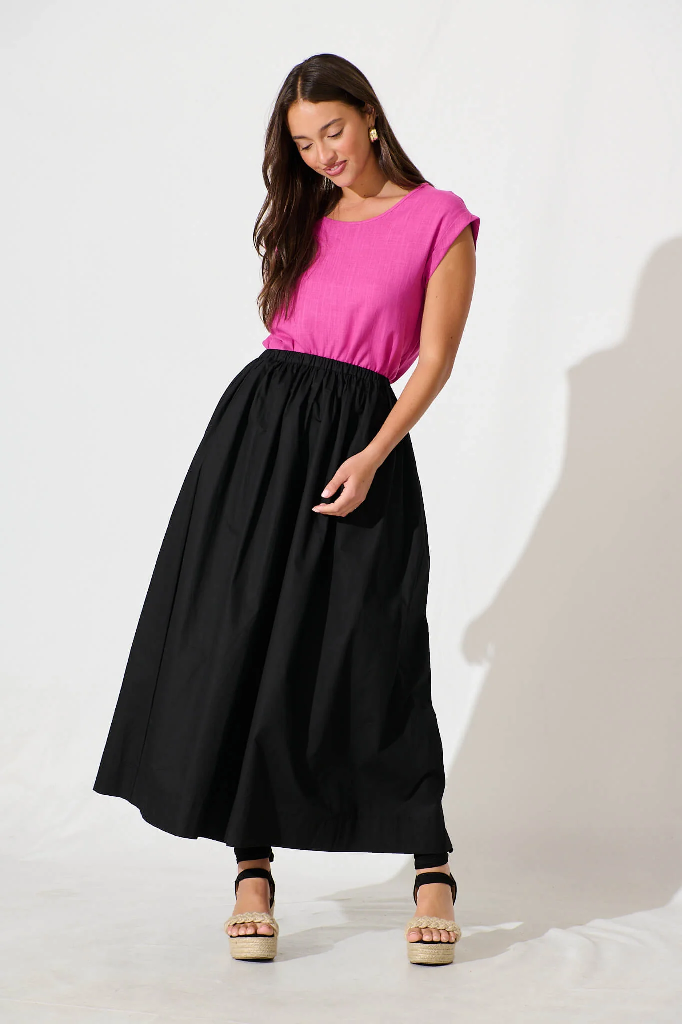 Rejina Top In Hot Pink Linen Blend - Image 4