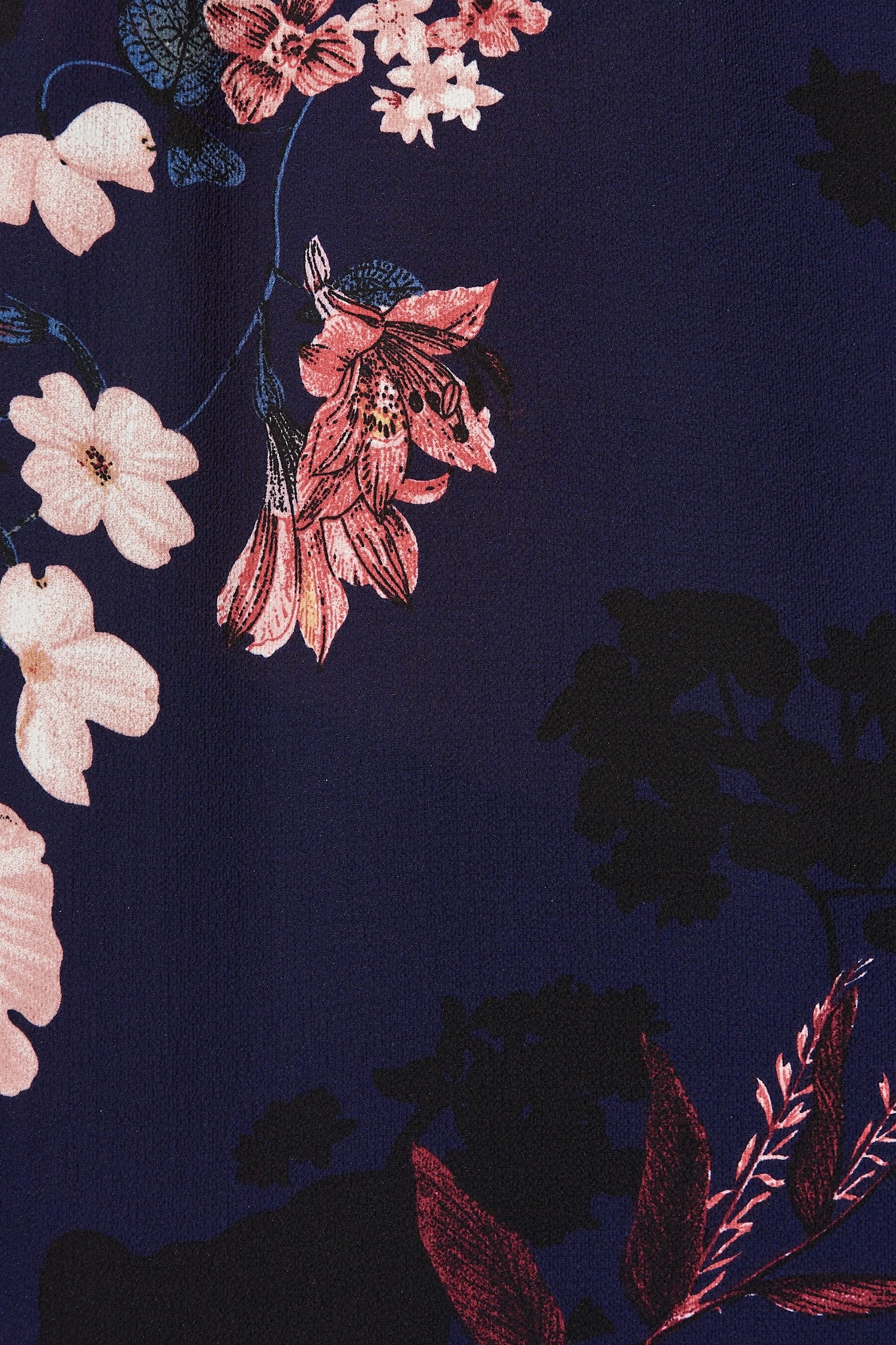 Rejina Top In Navy With Pink And Blush Floral - Image 10
