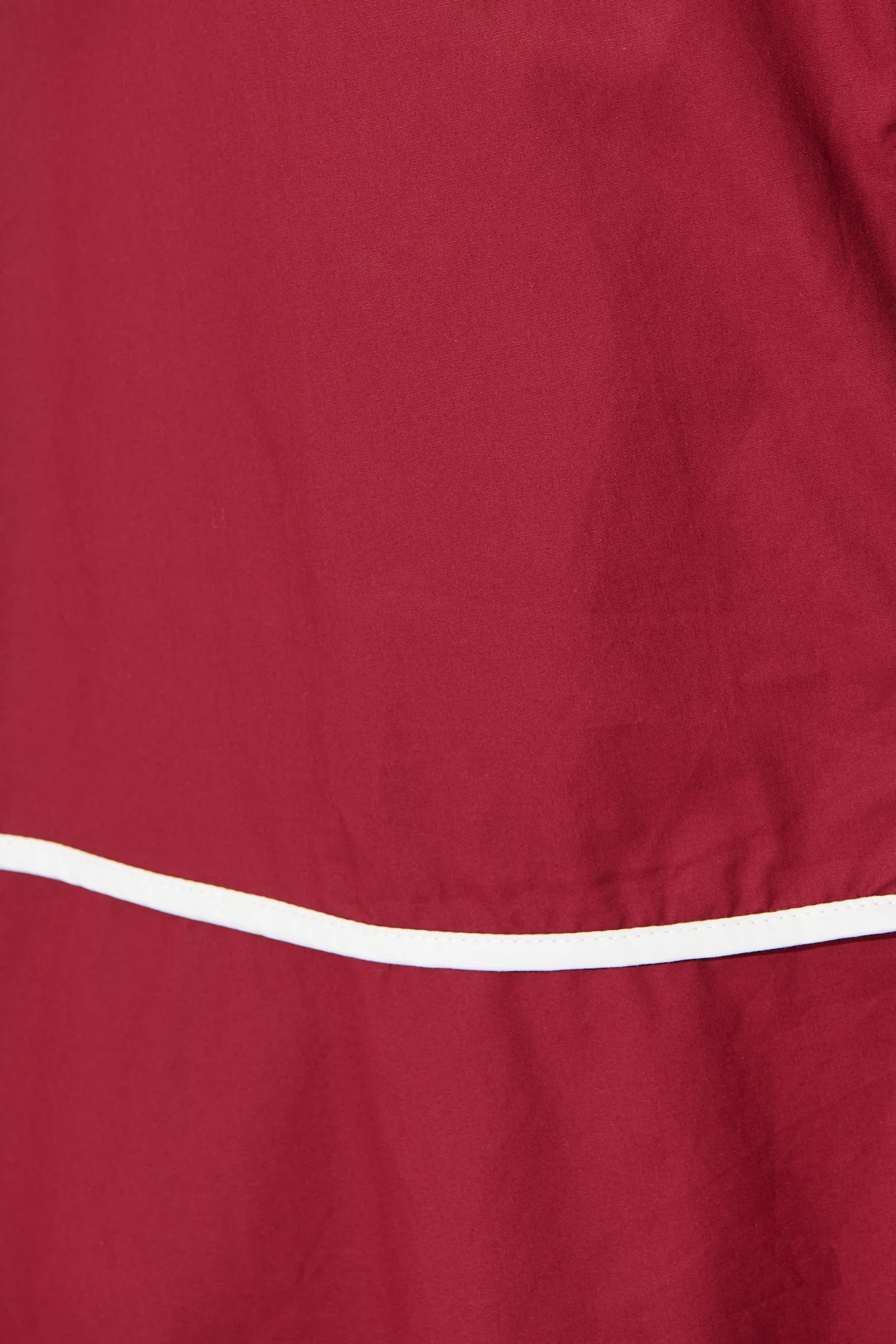 Rhea Maxi Shirt Dress in Wine with Contrast Piping Cotton - Image 6