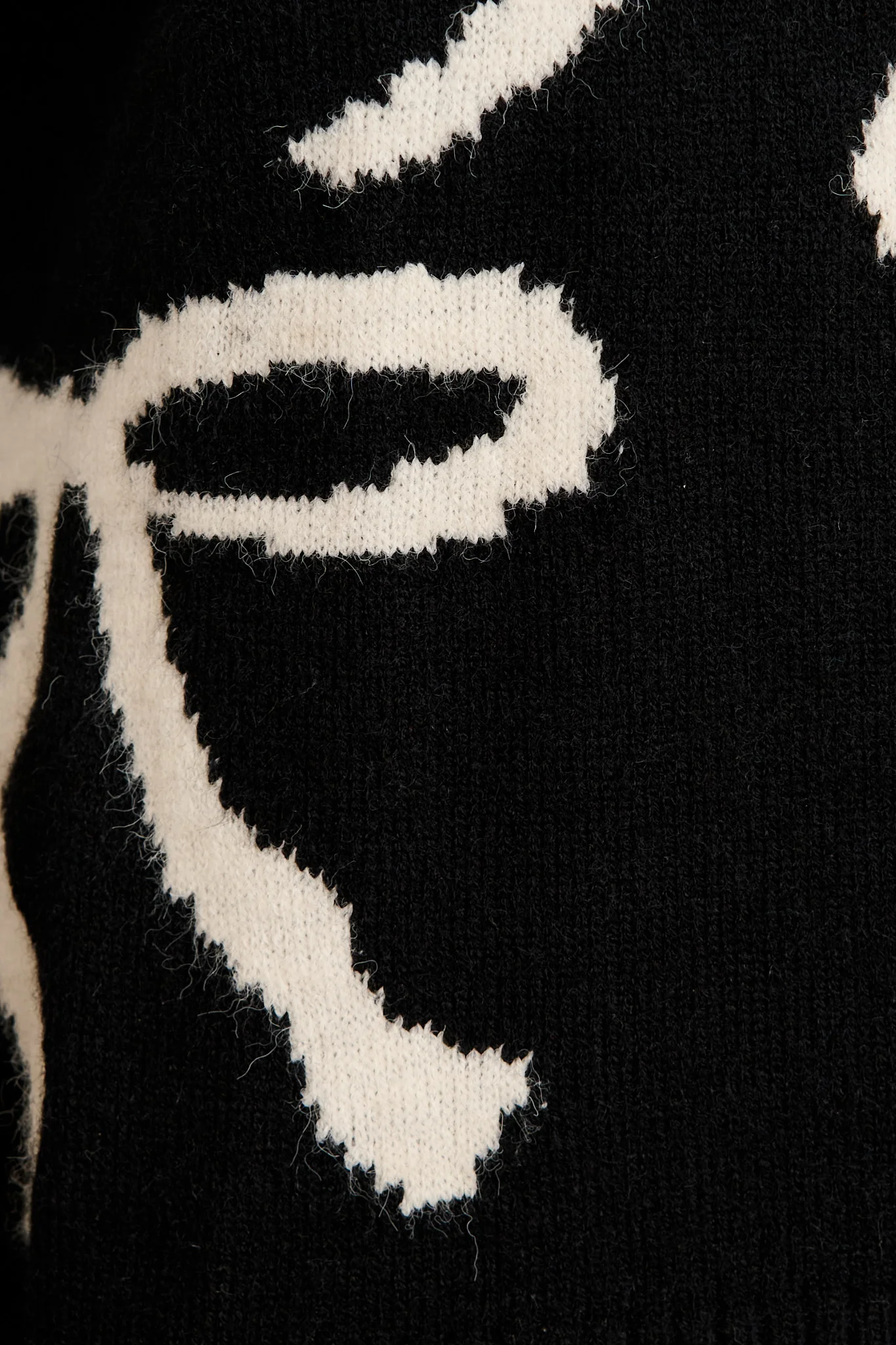 Ribbon Romance Knit in Black with White Bows - Image 6