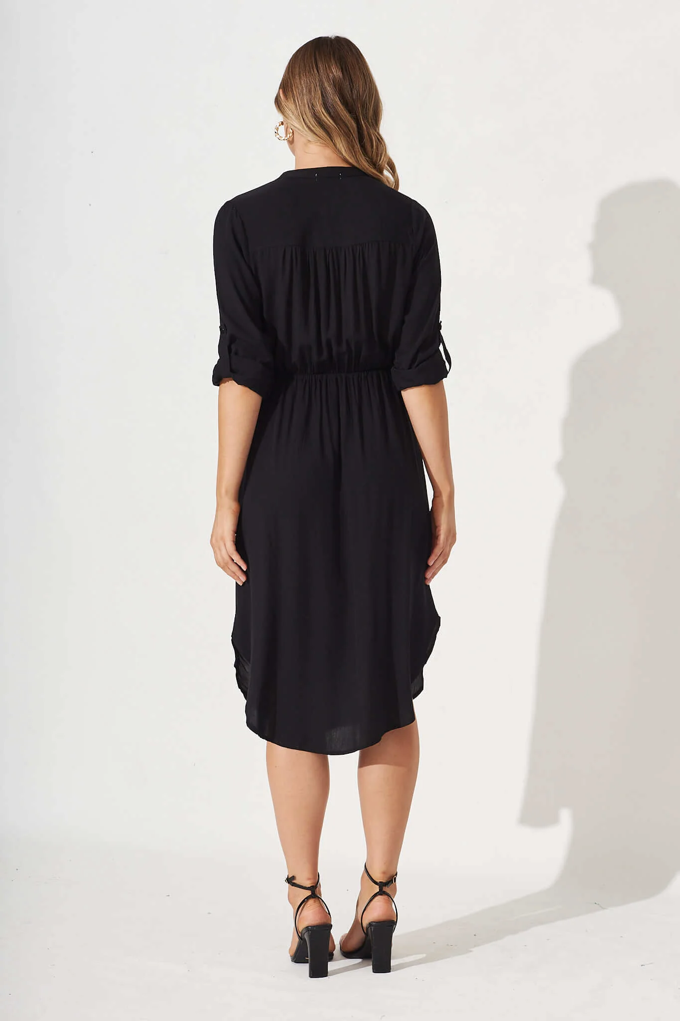 Rival Zip Dress In Black - Image 4