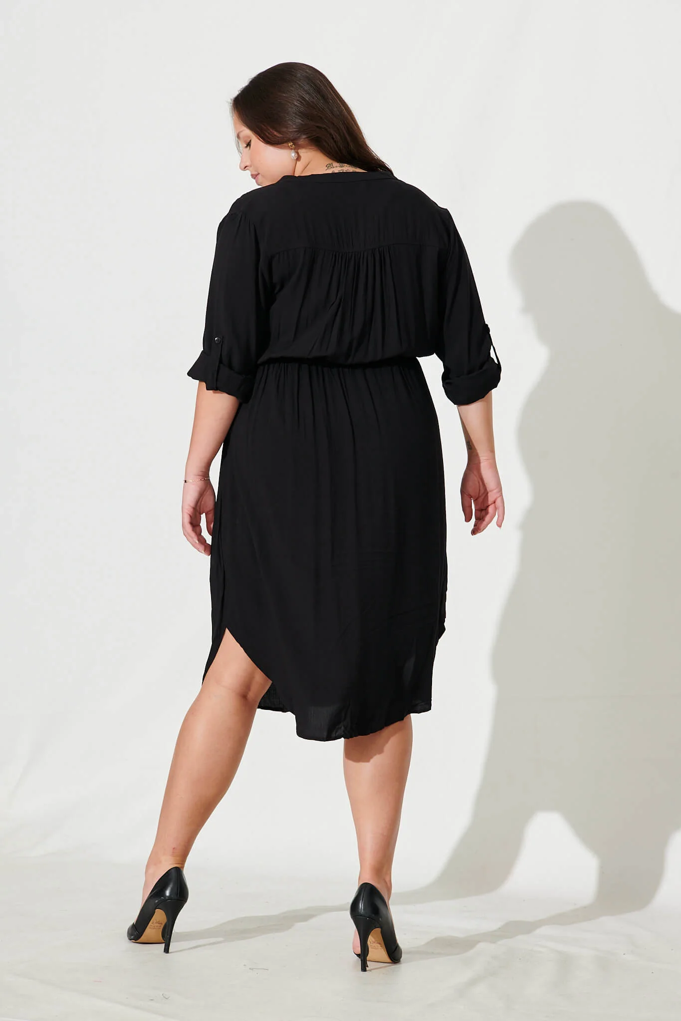 Rival Zip Dress In Black - Image 8