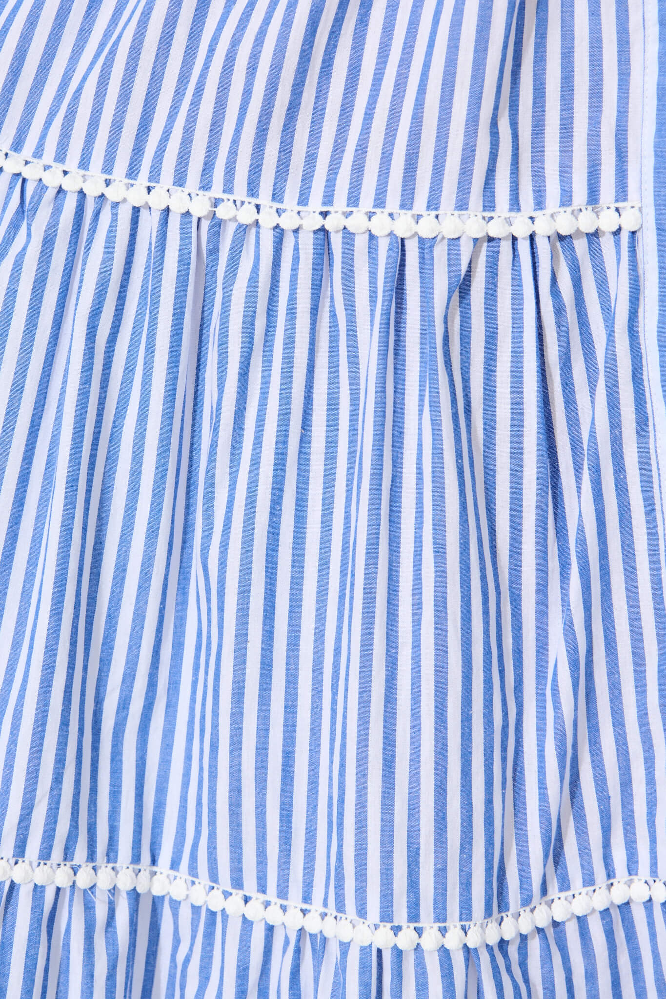 Riverina Midi Shirt Dress in Blue with White Stripe Cotton - Image 6