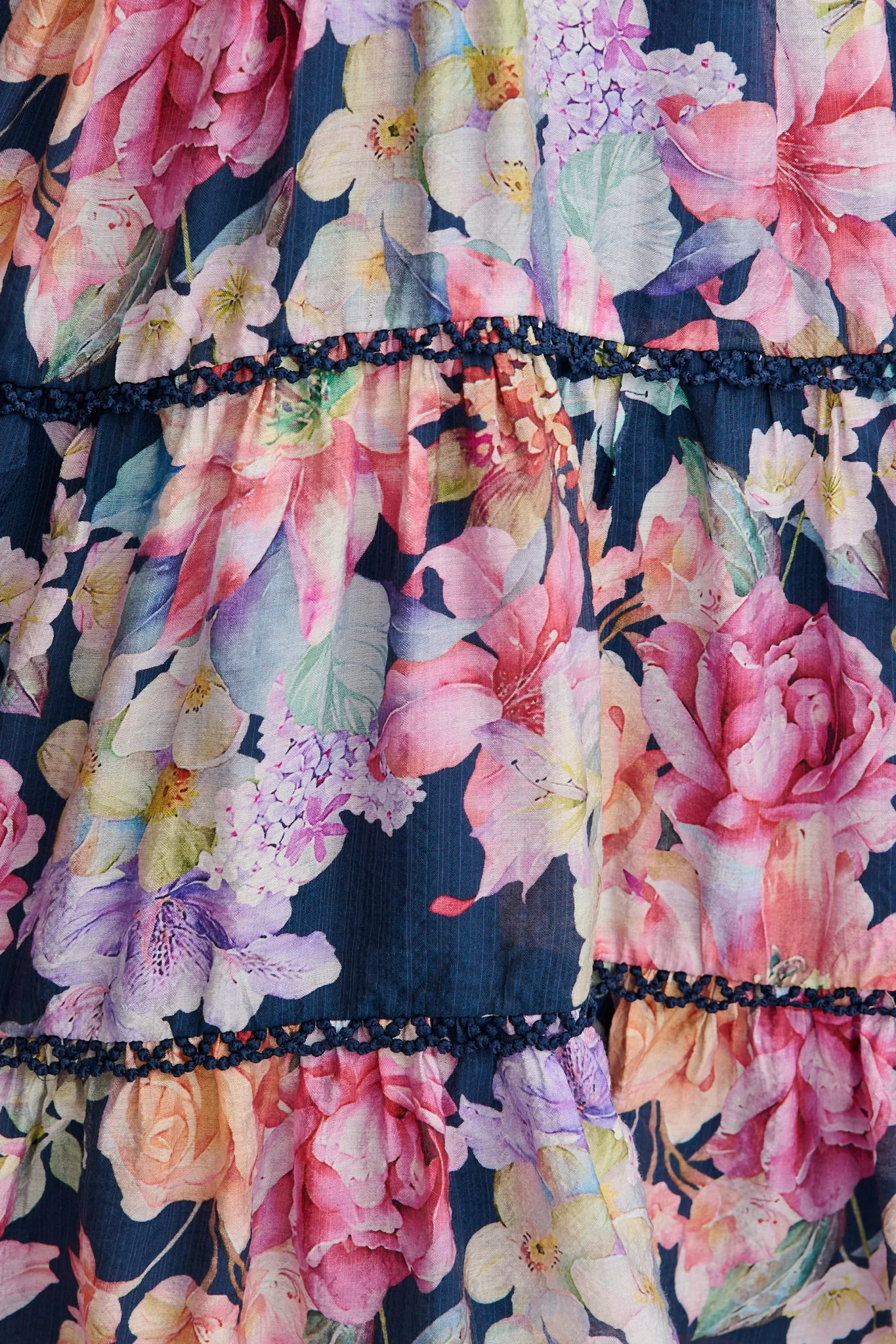 Riverstone Dress in Navy with Multi Floral - Image 6
