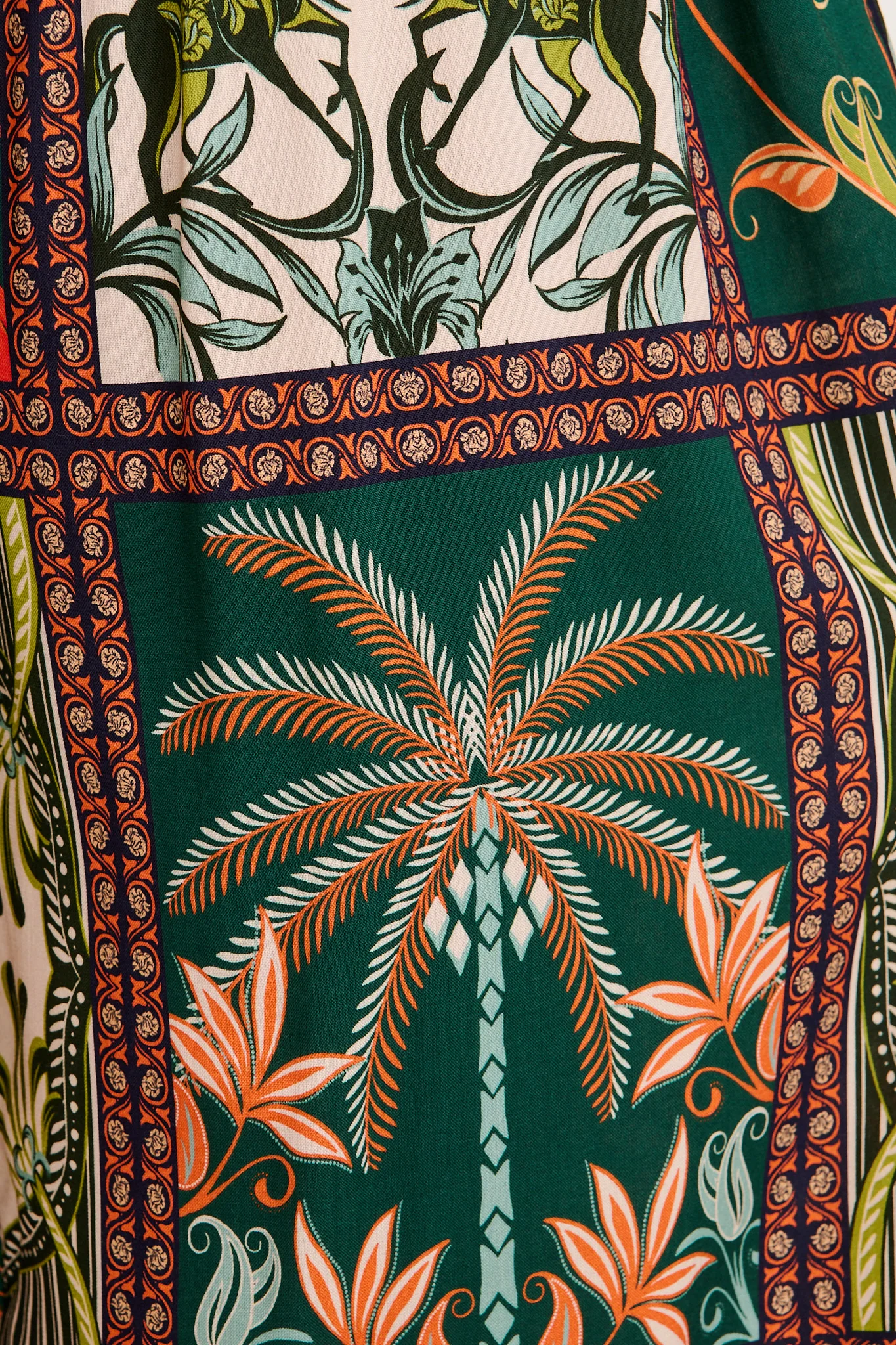 Riviera Whisper Pant in Green Tile Print - Image 6