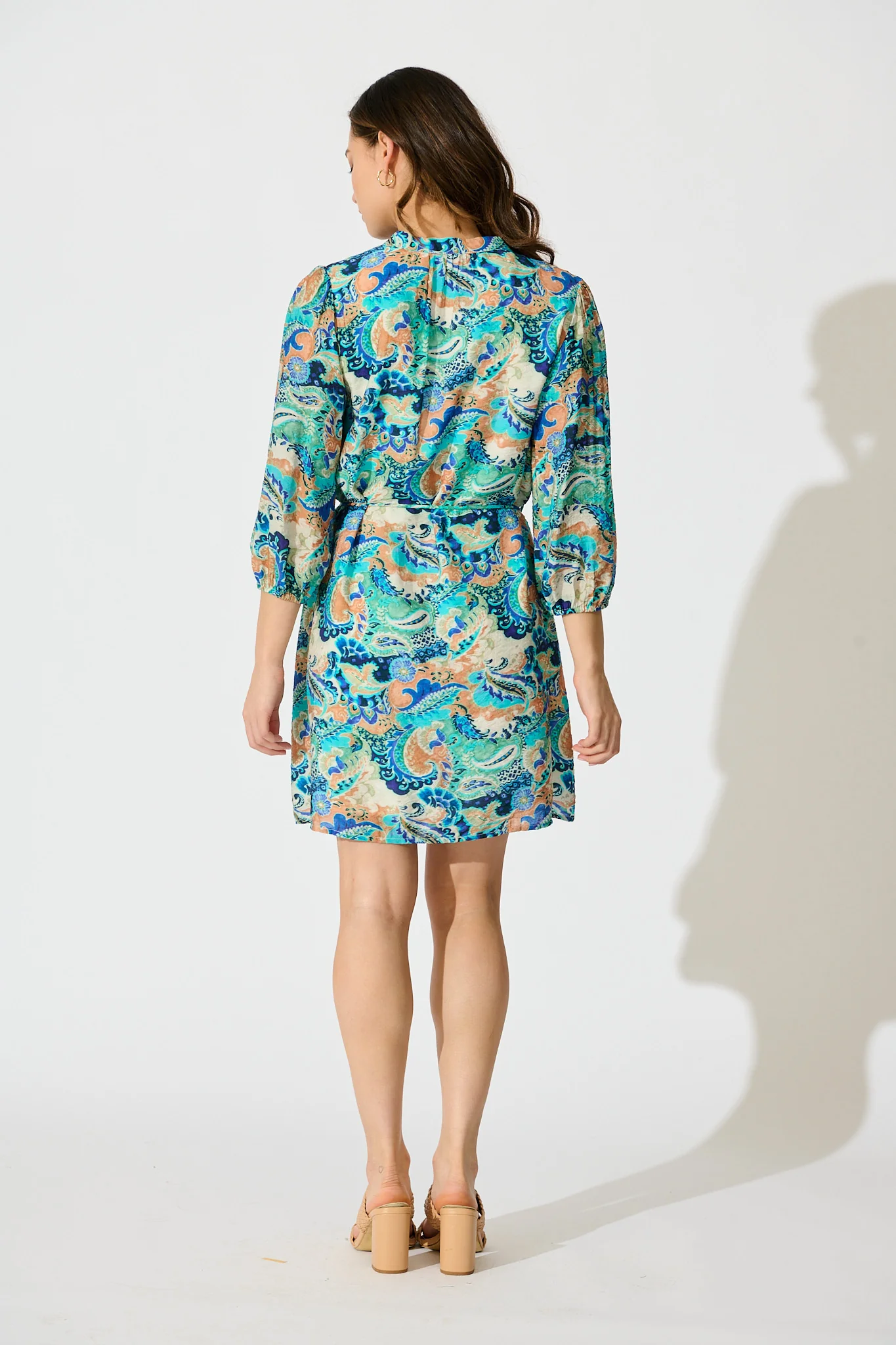 Rochella Dress in Green with Multi Print - Image 4