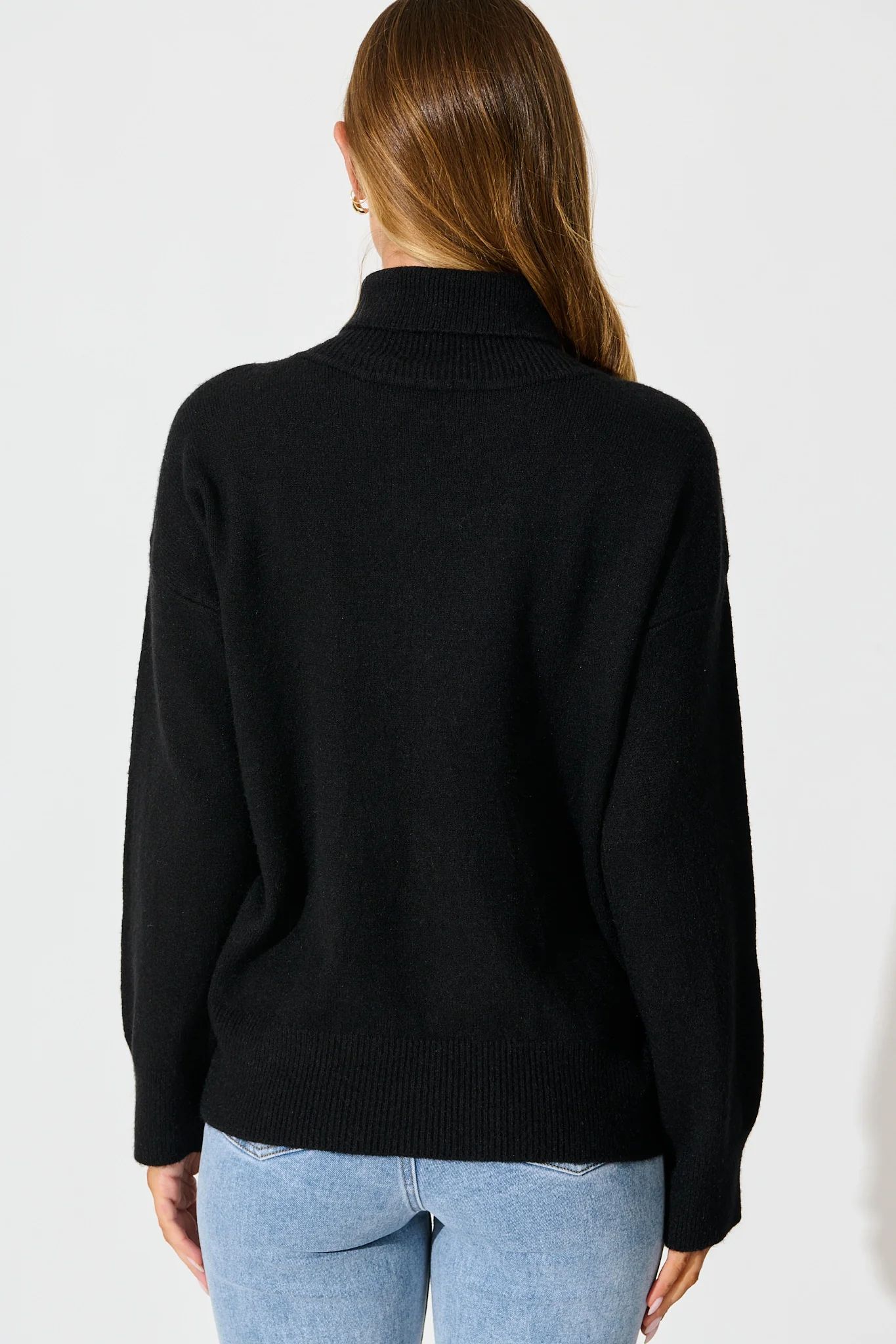 Rochelle Knit In Black Wool Blend - Image 3