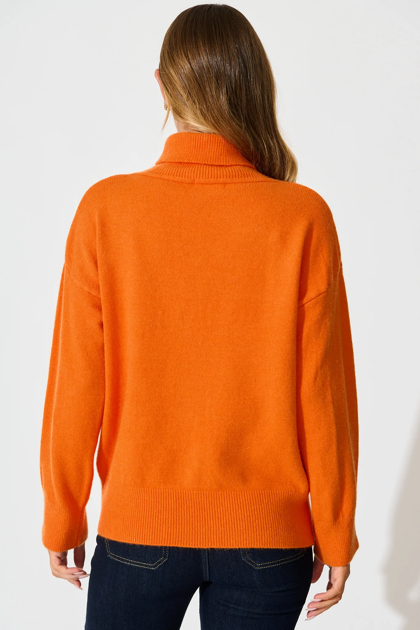Rochelle Knit In Tangerine Wool Blend - Image 3