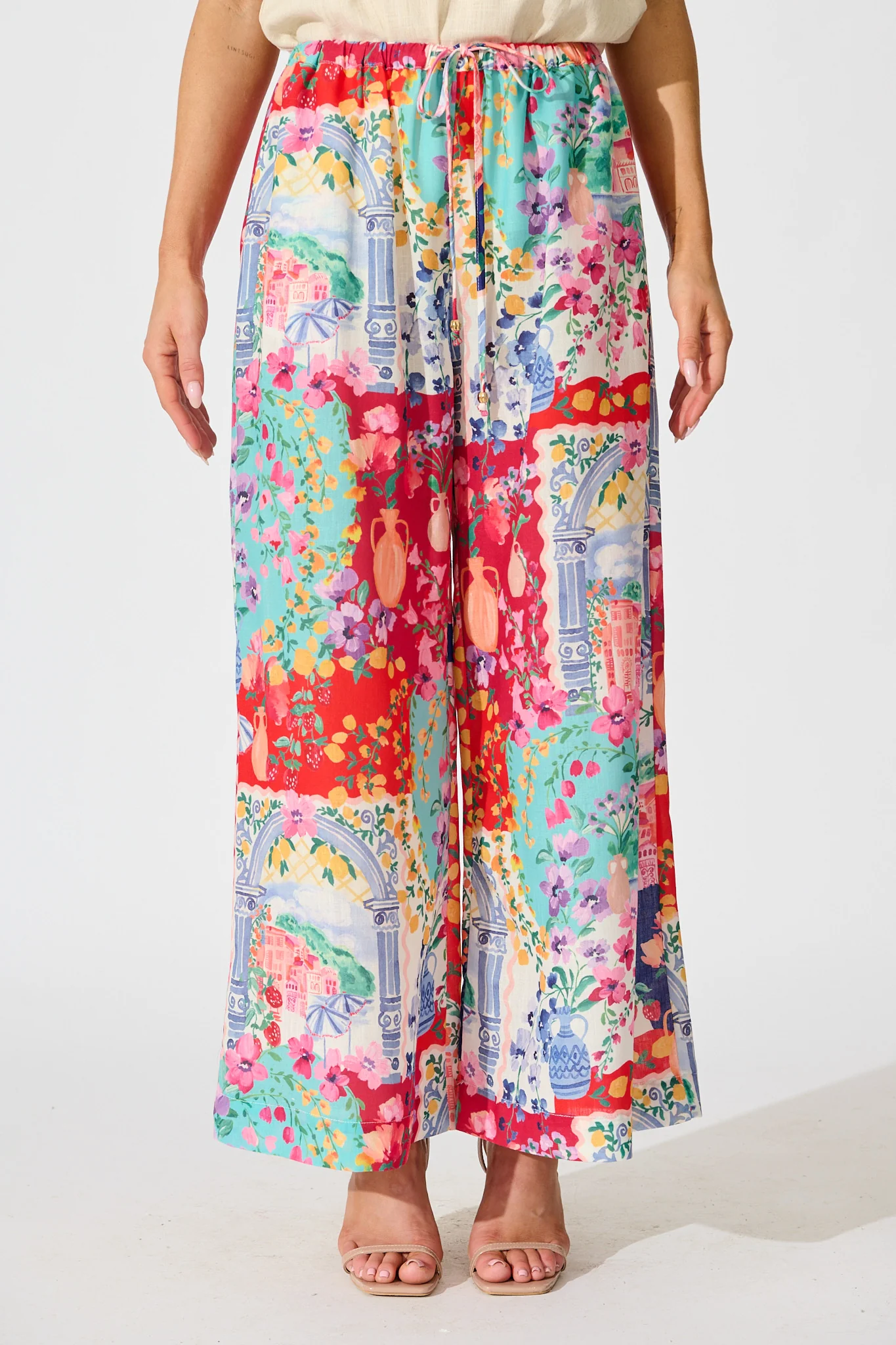 Romeo Pant in Multi Resort Linen Blend - Image 4