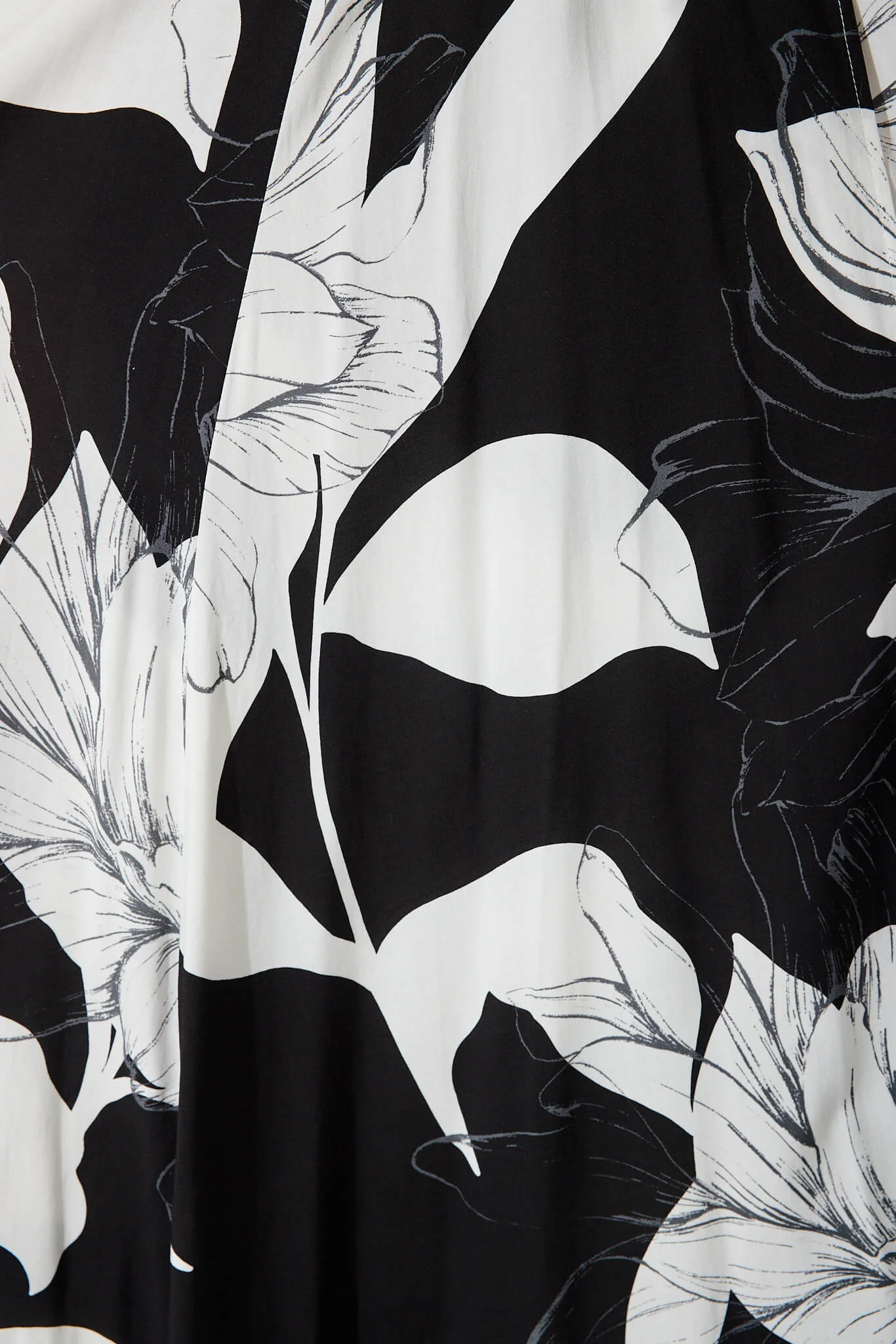 Ronda Maxi Wrap Dress In Black With White Floral - Image 11