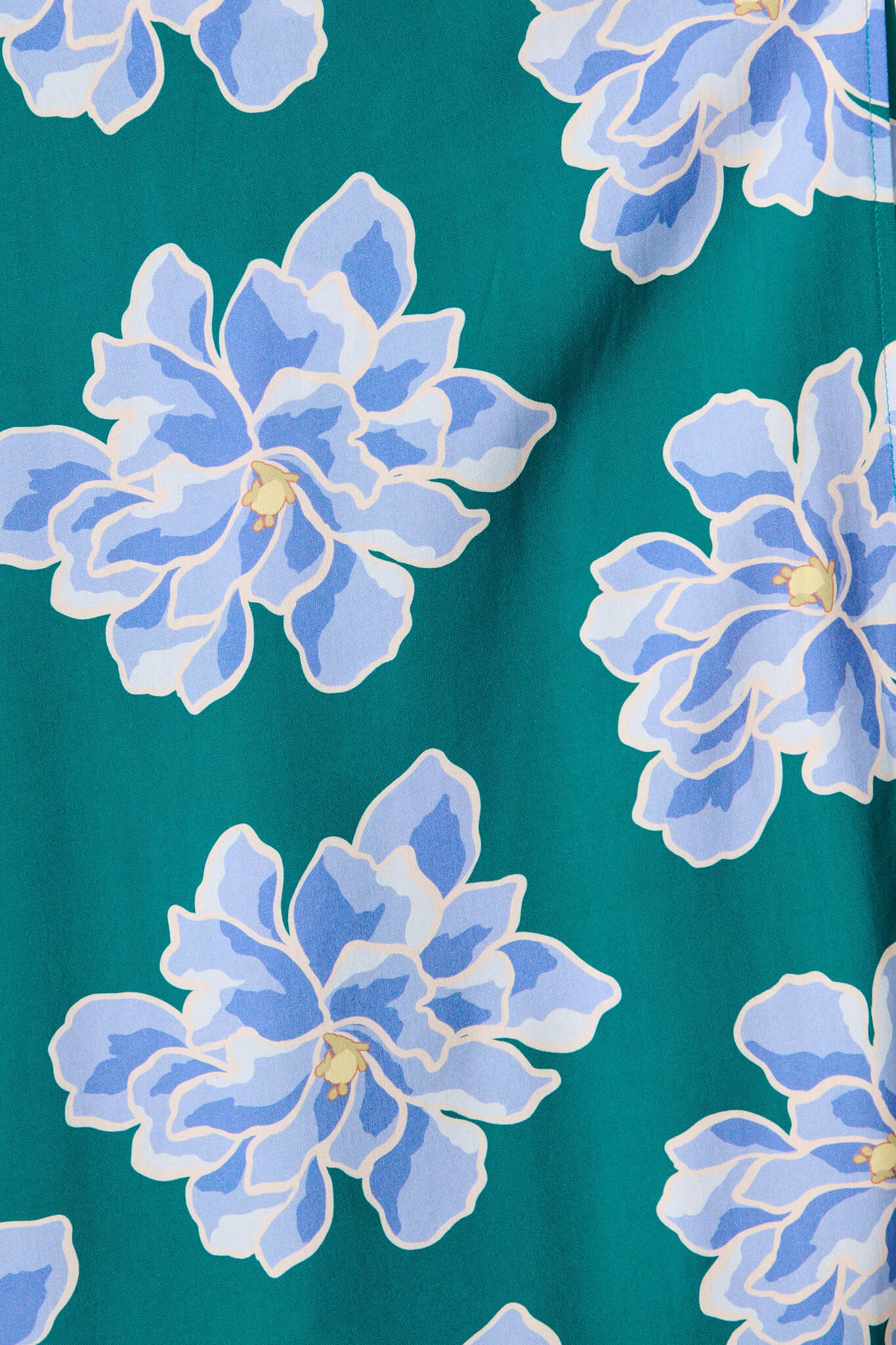 Ronda Maxi Wrap Dress In Emerald With Blue Floral - Image 6