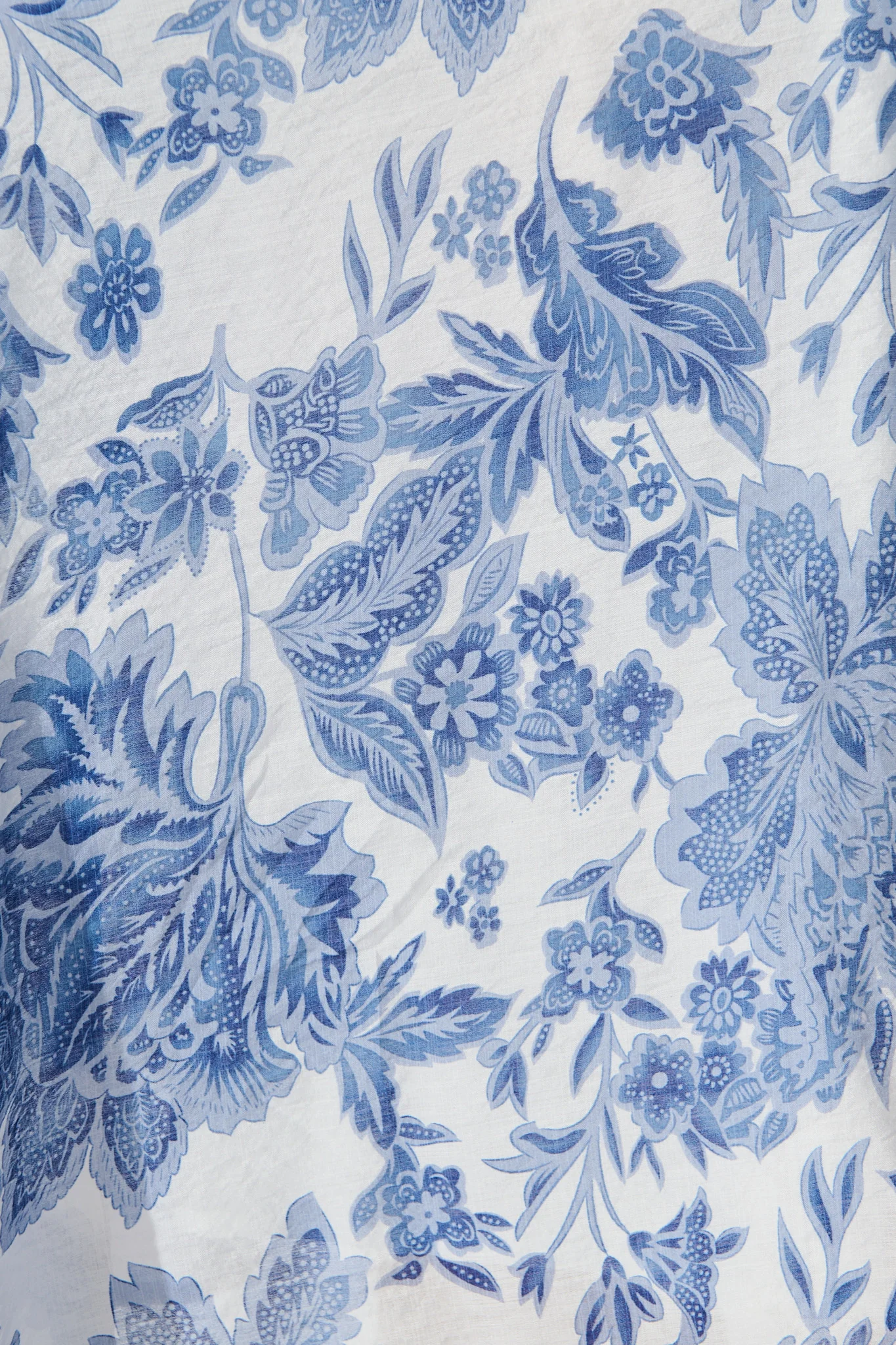 Roseabelle Midi Dress in Blue Leaf Print - Image 9