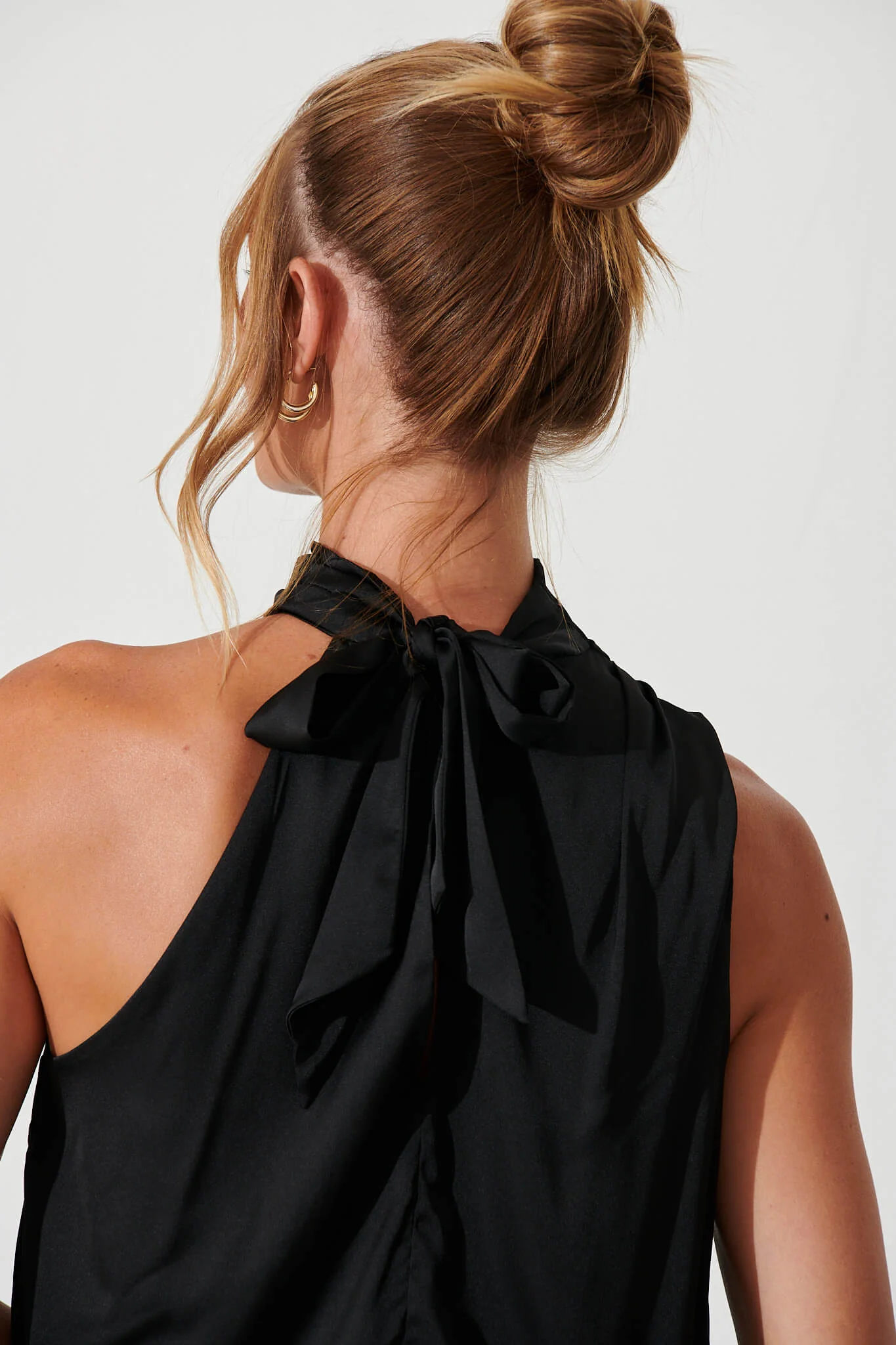Roxanne Top In Black Satin - Image 5