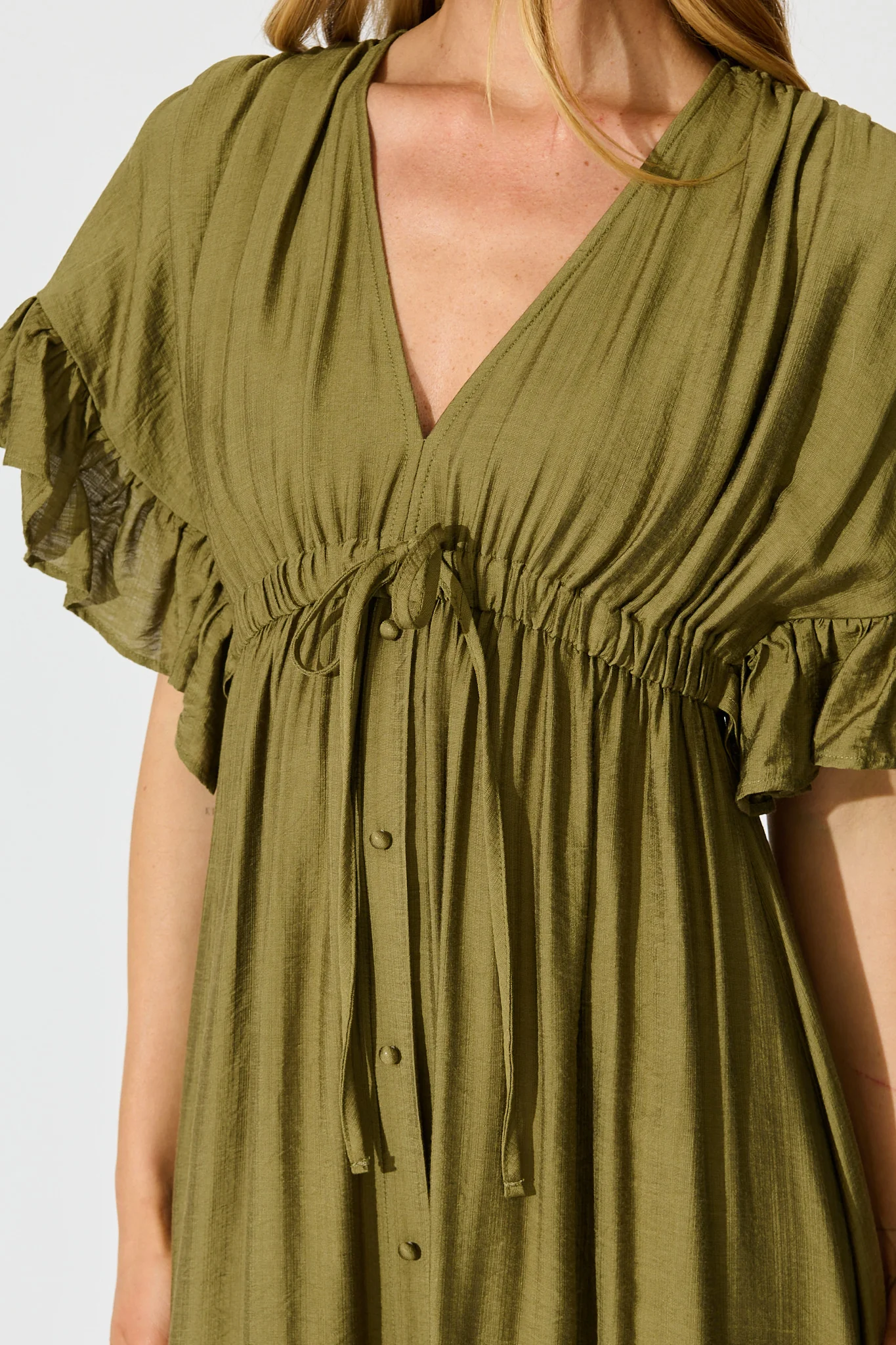 Rue Maxi Dress In Khaki - Image 5