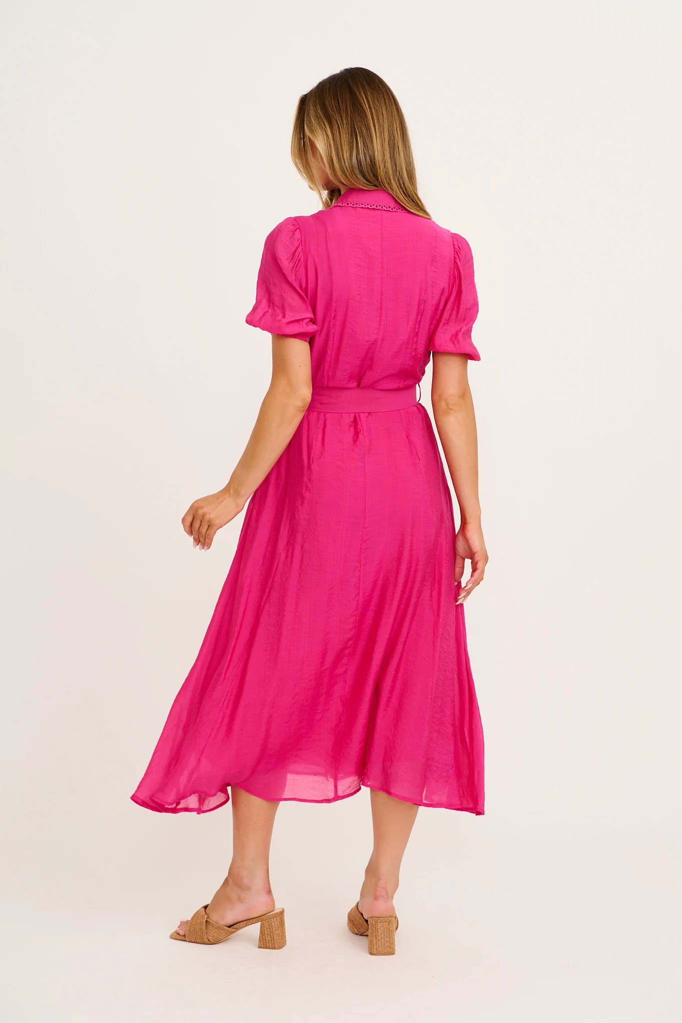 Safiya Maxi Shirt Dress in Pink - Image 4
