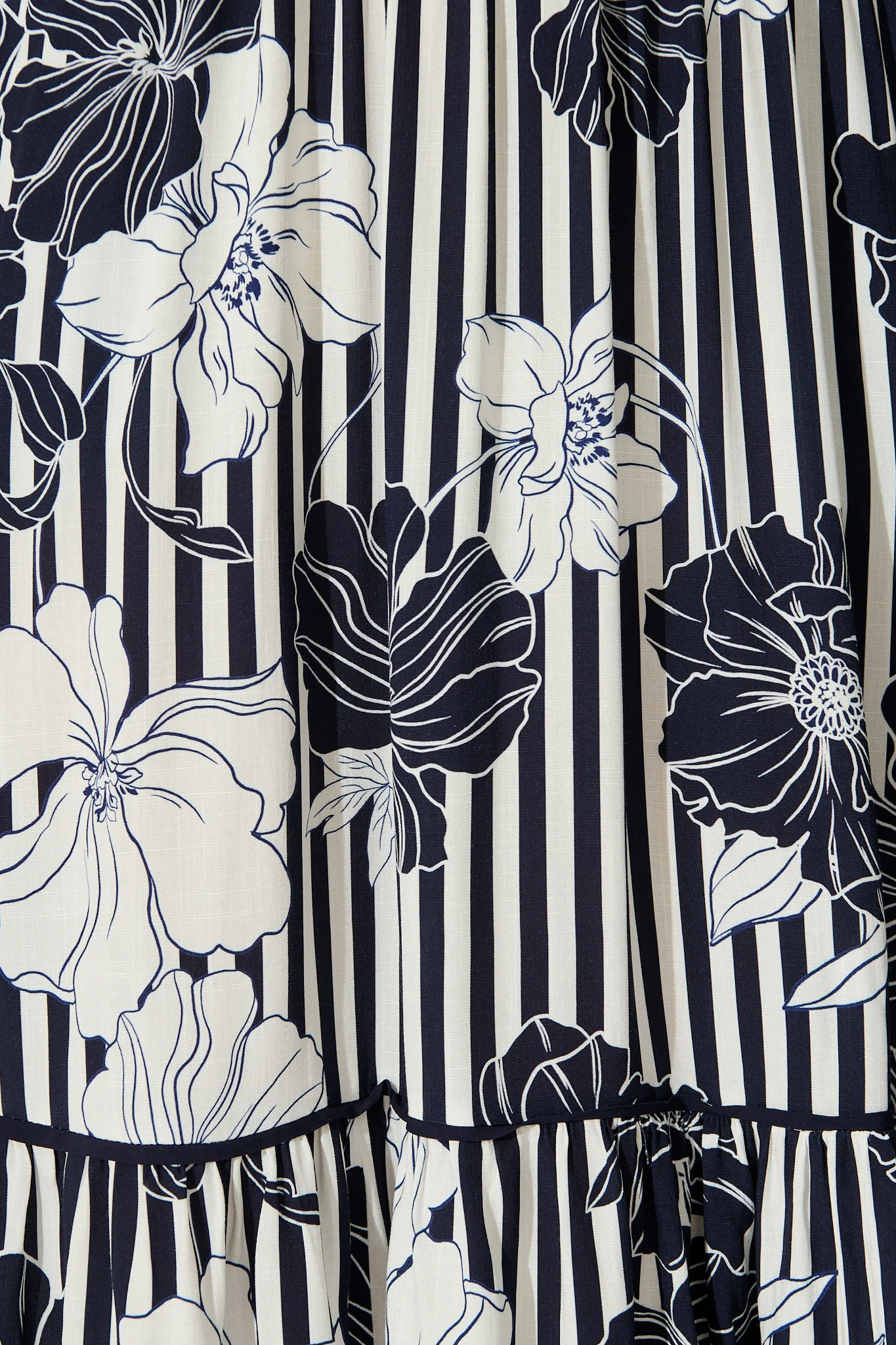 Sailaway Midi Dress in Navy Stripe Floral - Image 11