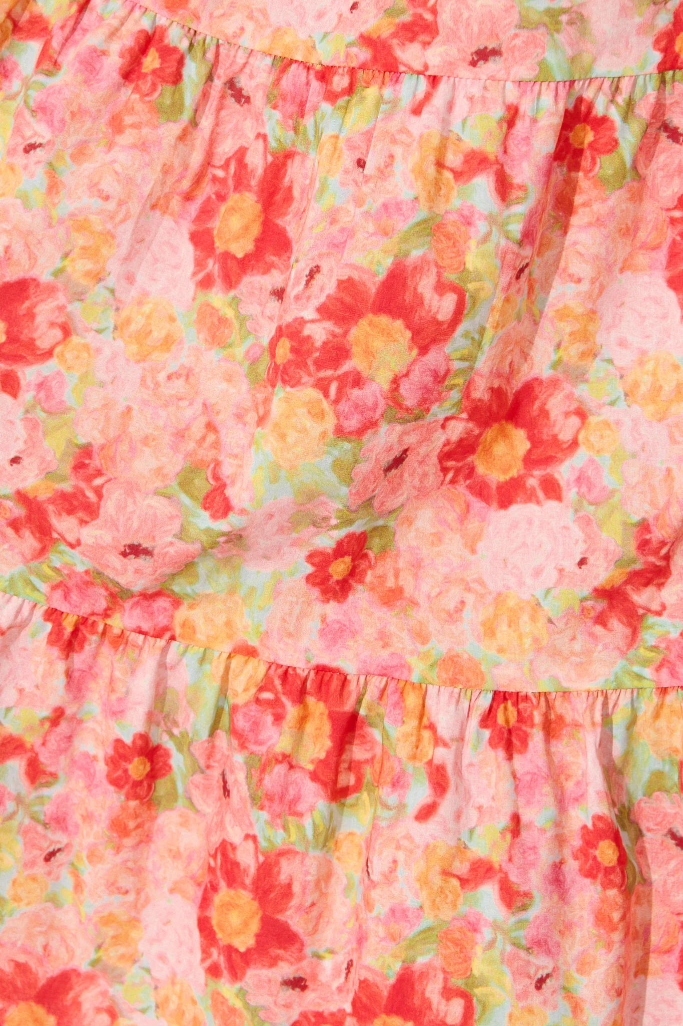 Saldana Smock Dress in Bright Multi Floral Cotton - Image 6