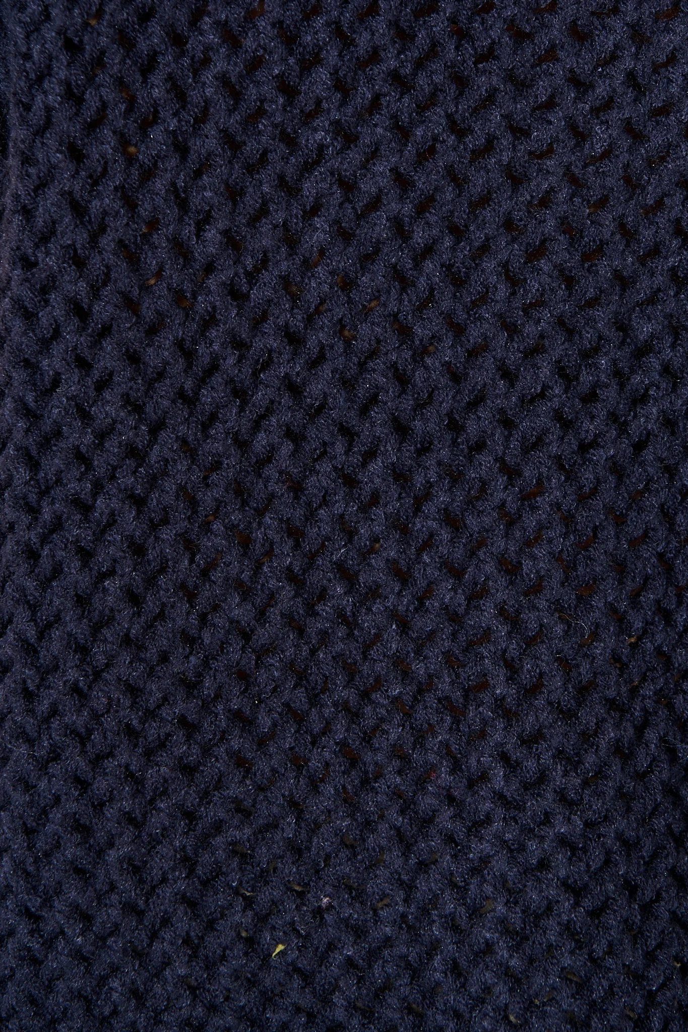 Samarah Knit Vest Top in Navy with Gold Buttons Wool Blend - Image 6