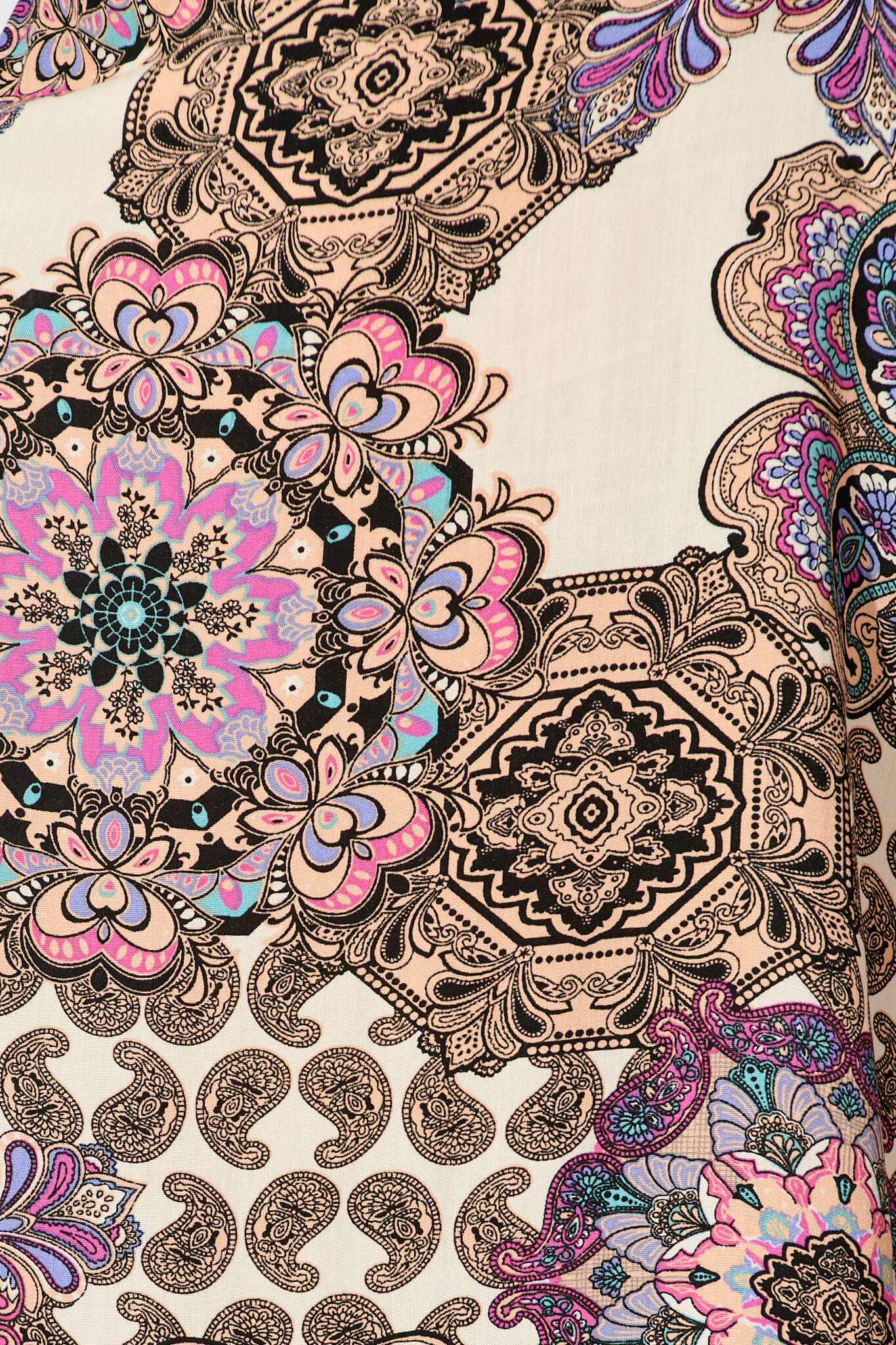 Sandcastle Jumpsuit In Cream With Purple Paisley - Image 6