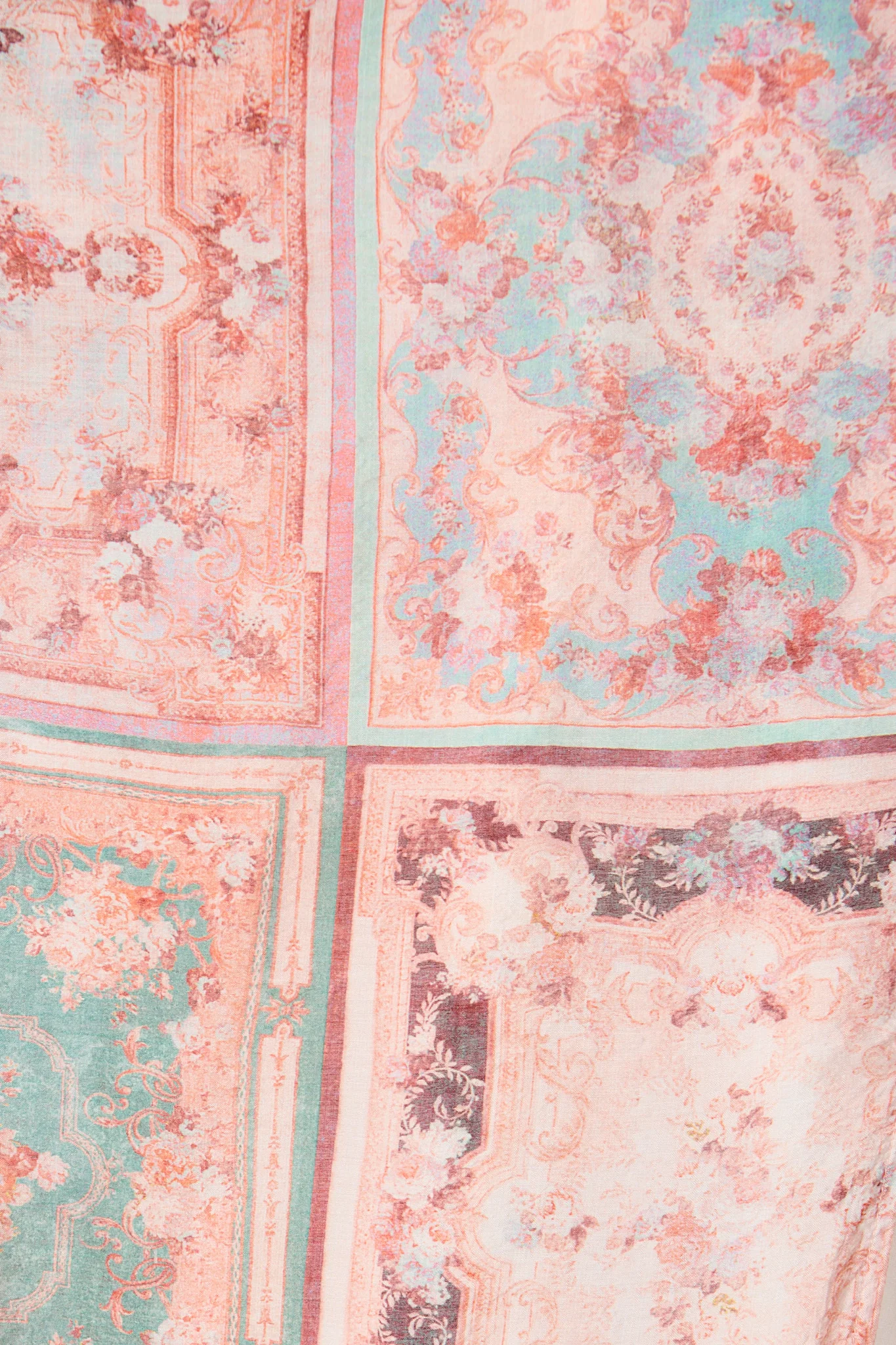 Sardina Midi Dress in Blush and Multi Patchwork Print - Image 6