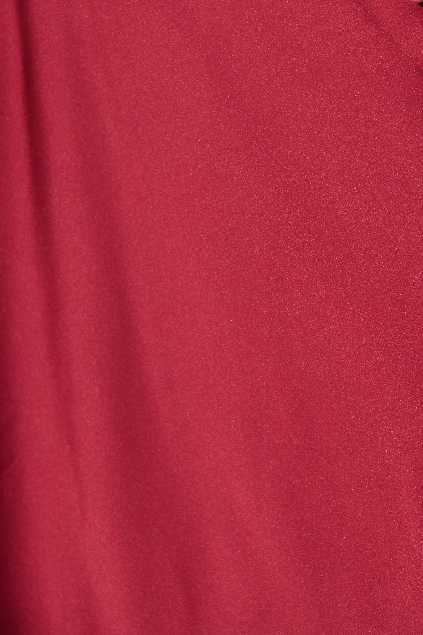 Sarita Maxi Off Shoulder Dress in Wine Satin - Image 8