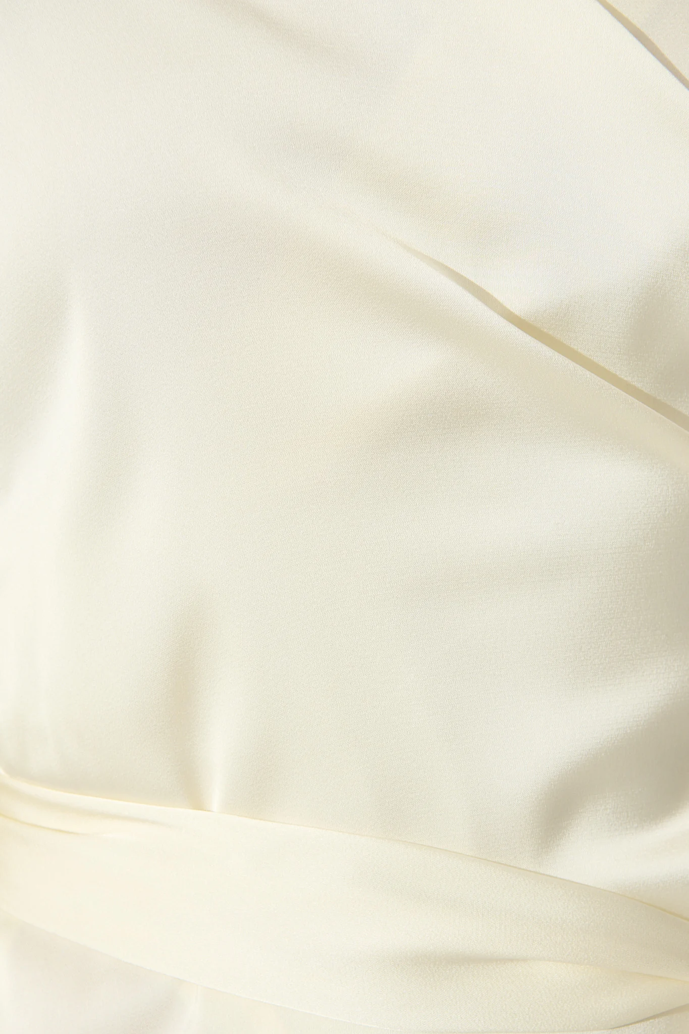 Satin Luxe Wrap Top in Ivory - Image 7