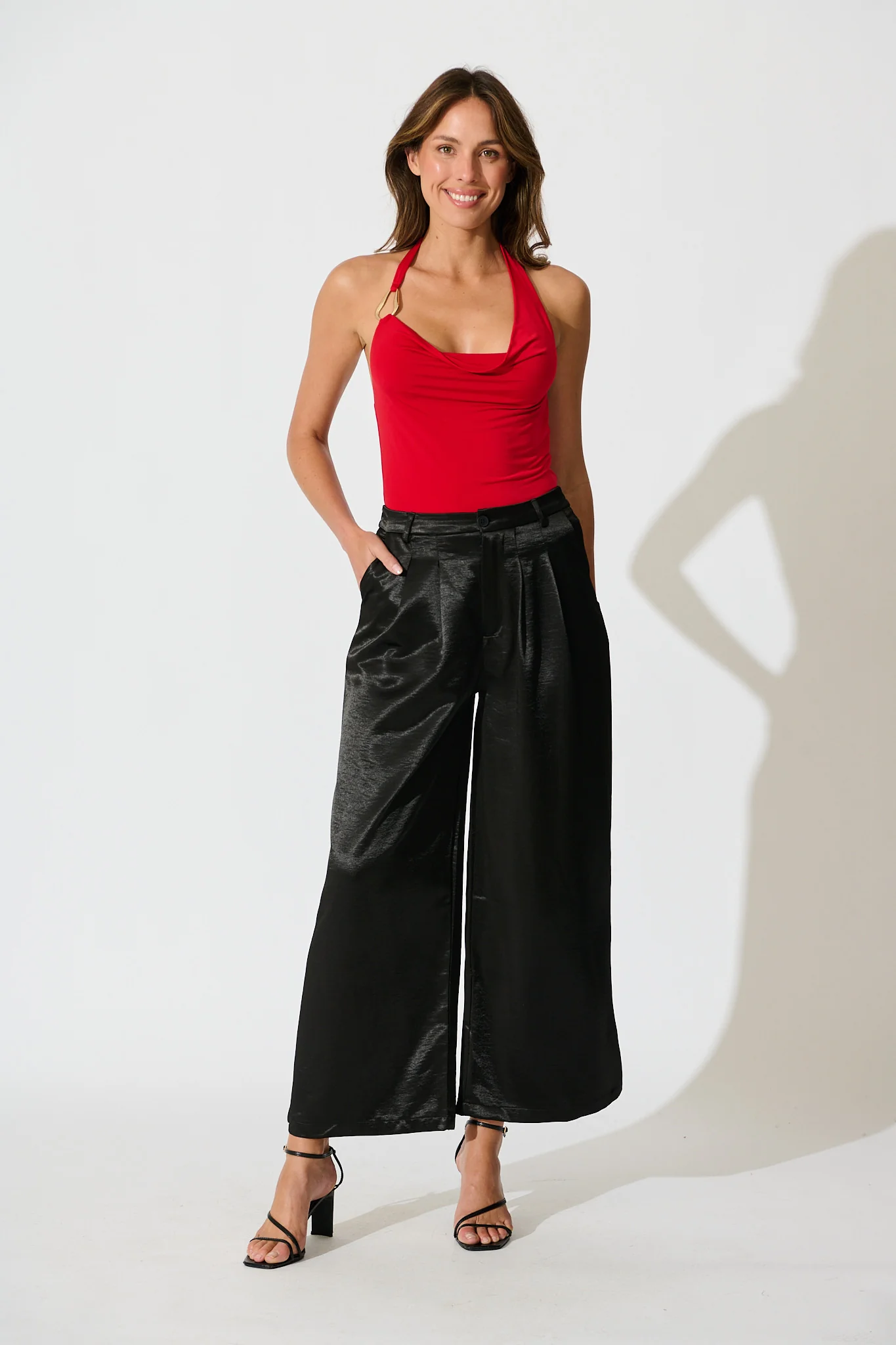 Satin Muse Pant in Black - Image 4