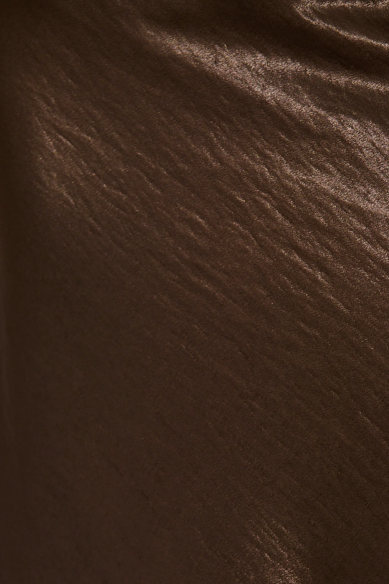 Satin Poise Midi Skirt in Chocolate - Image 6