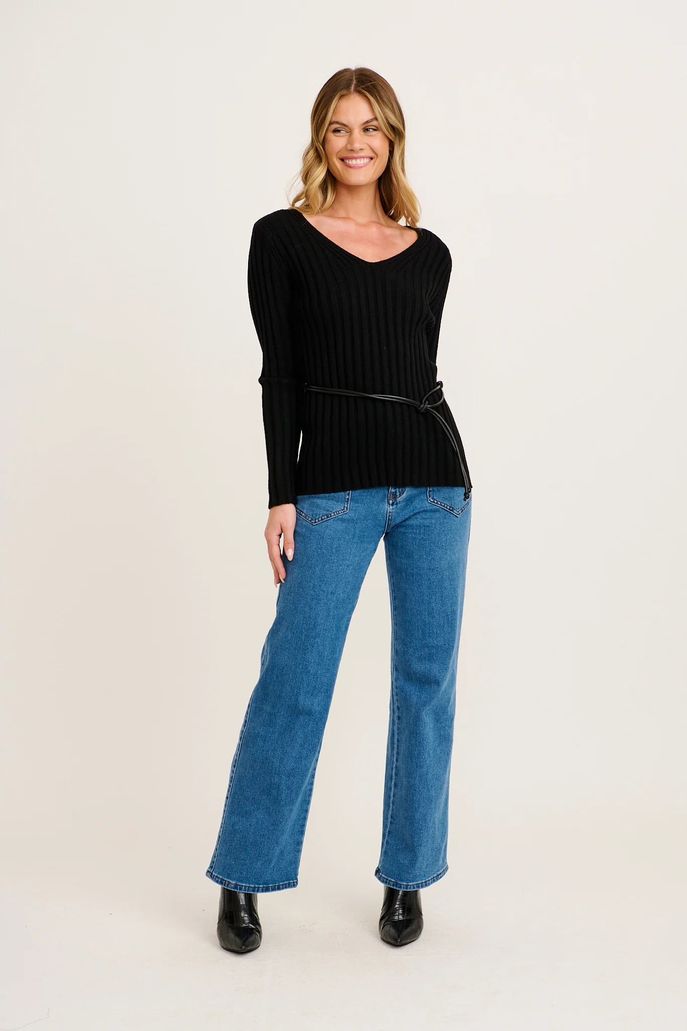 Sculpted Knit in Black - Image 4