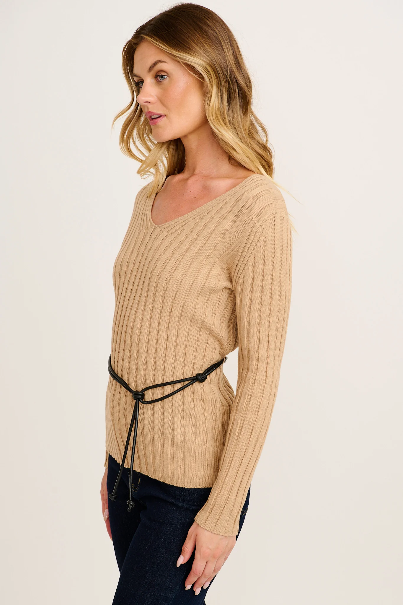 Sculpted Knit in Taupe - Image 2