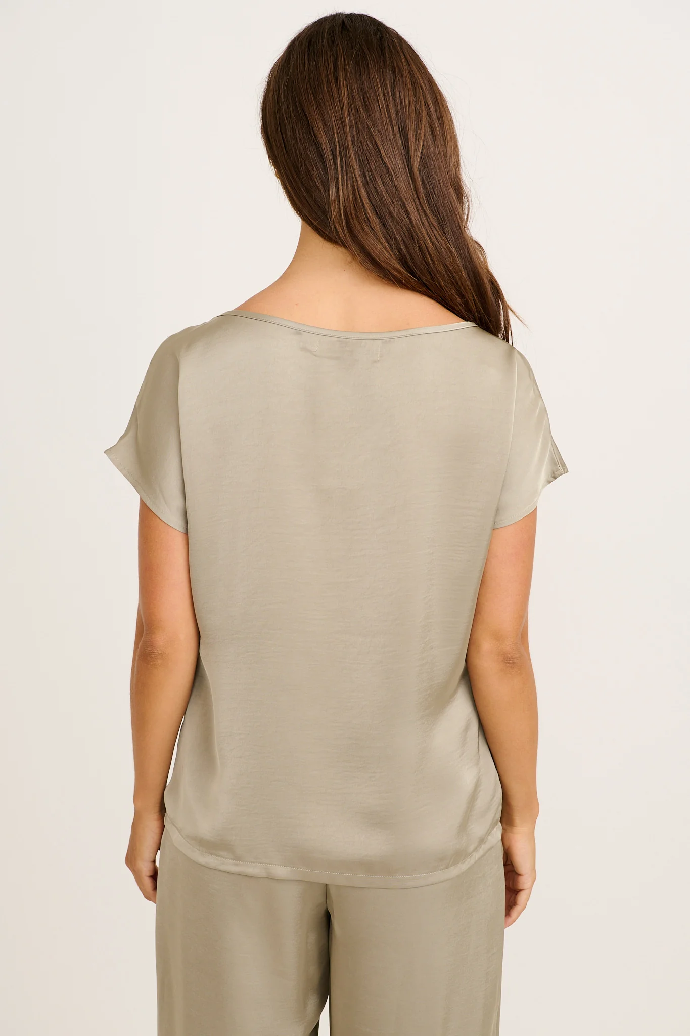 Sedona Top in Khaki Satin - Image 3