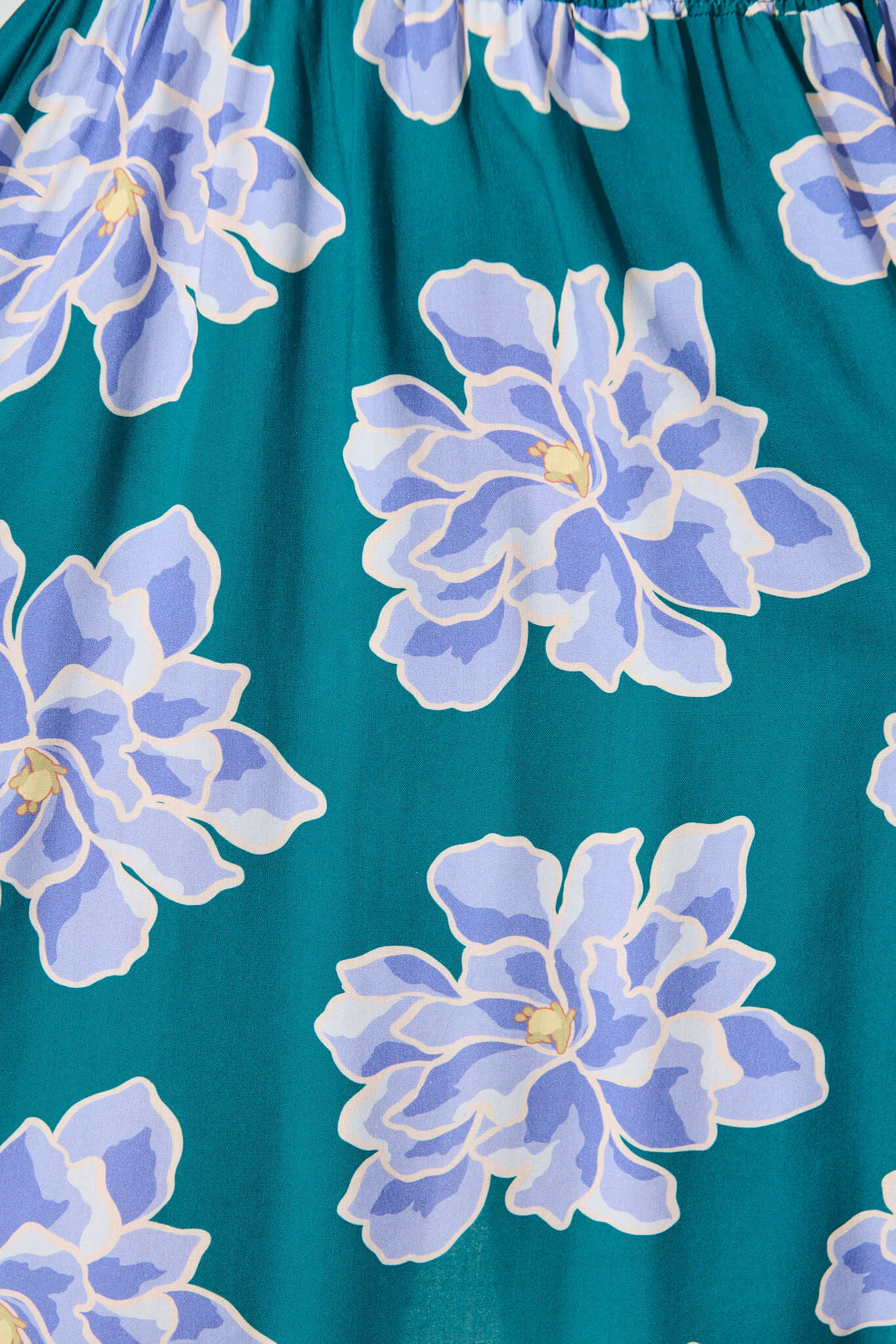 Sharlin Dress In Emerald With Blue Floral - Image 6