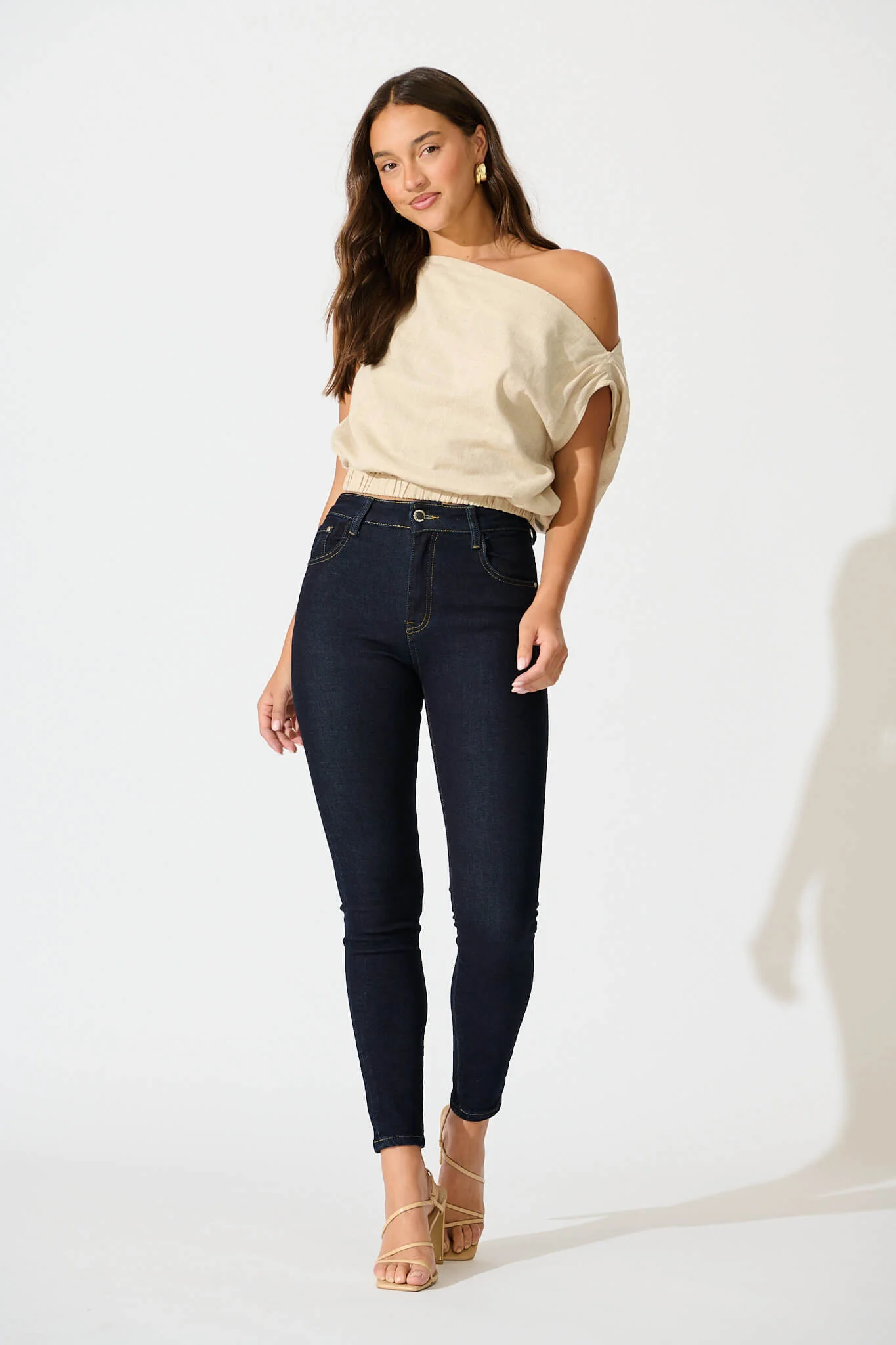 Siren High Rise Skinny Jean in Dark Indigo Denim - Image 7