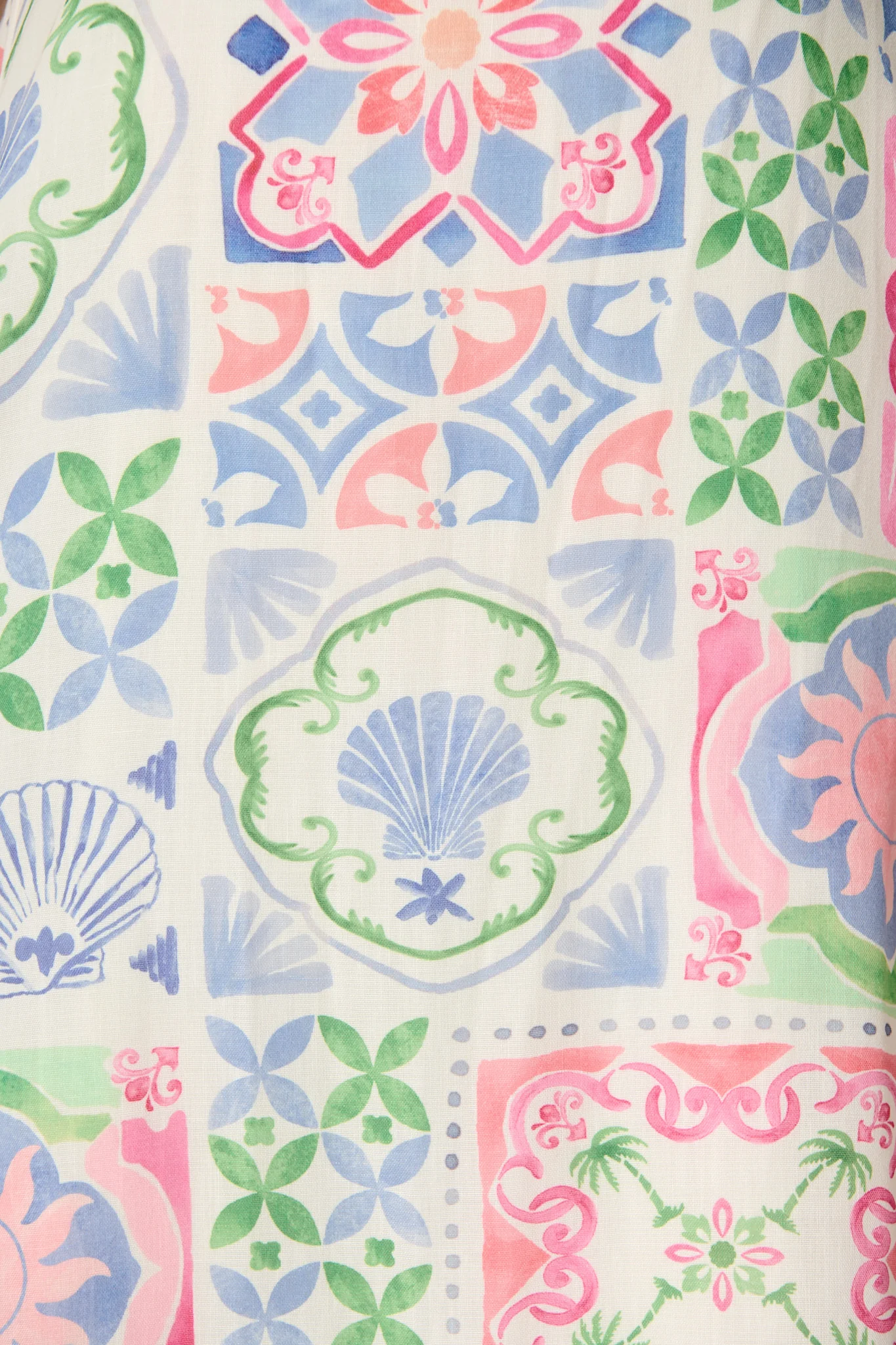 Skyler Dress in Multi Tile Linen Blend - Image 6