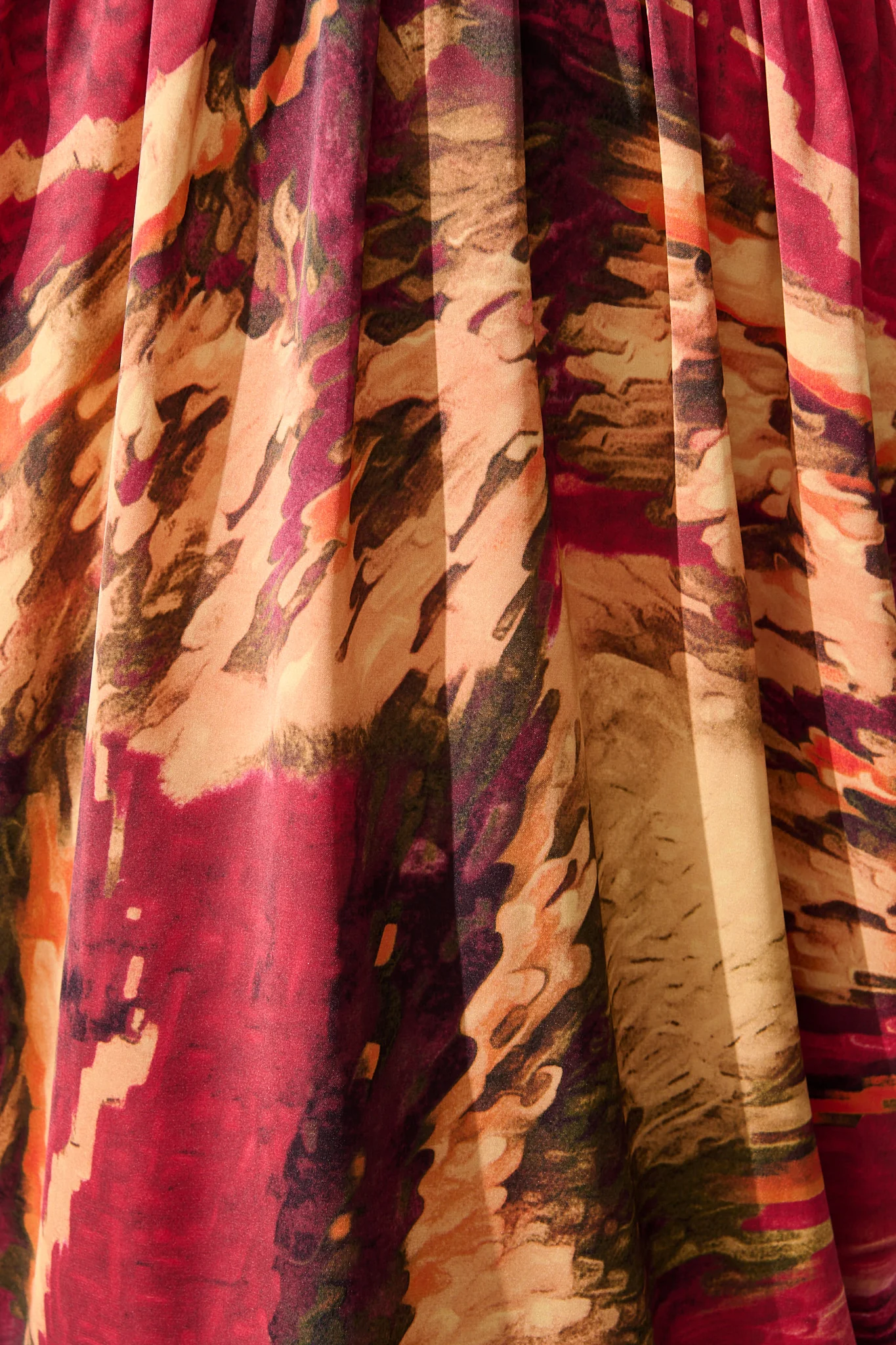 Solita Top in Multi Watercolour Satin - Image 6