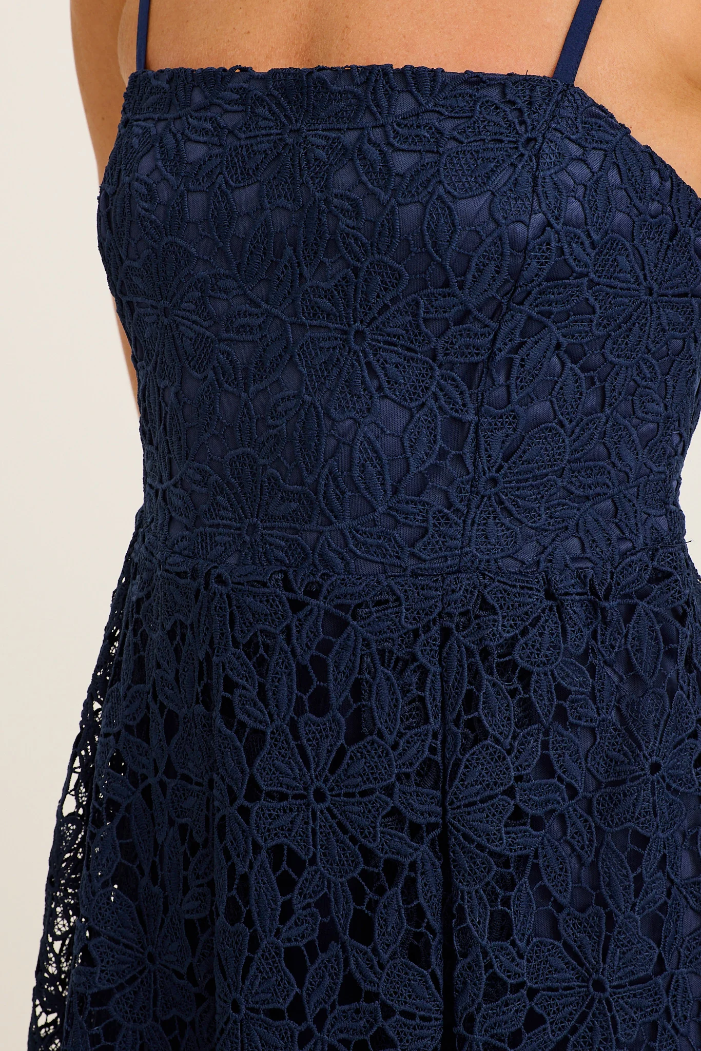 Something Special Maxi Lace Dress in Navy - Image 5