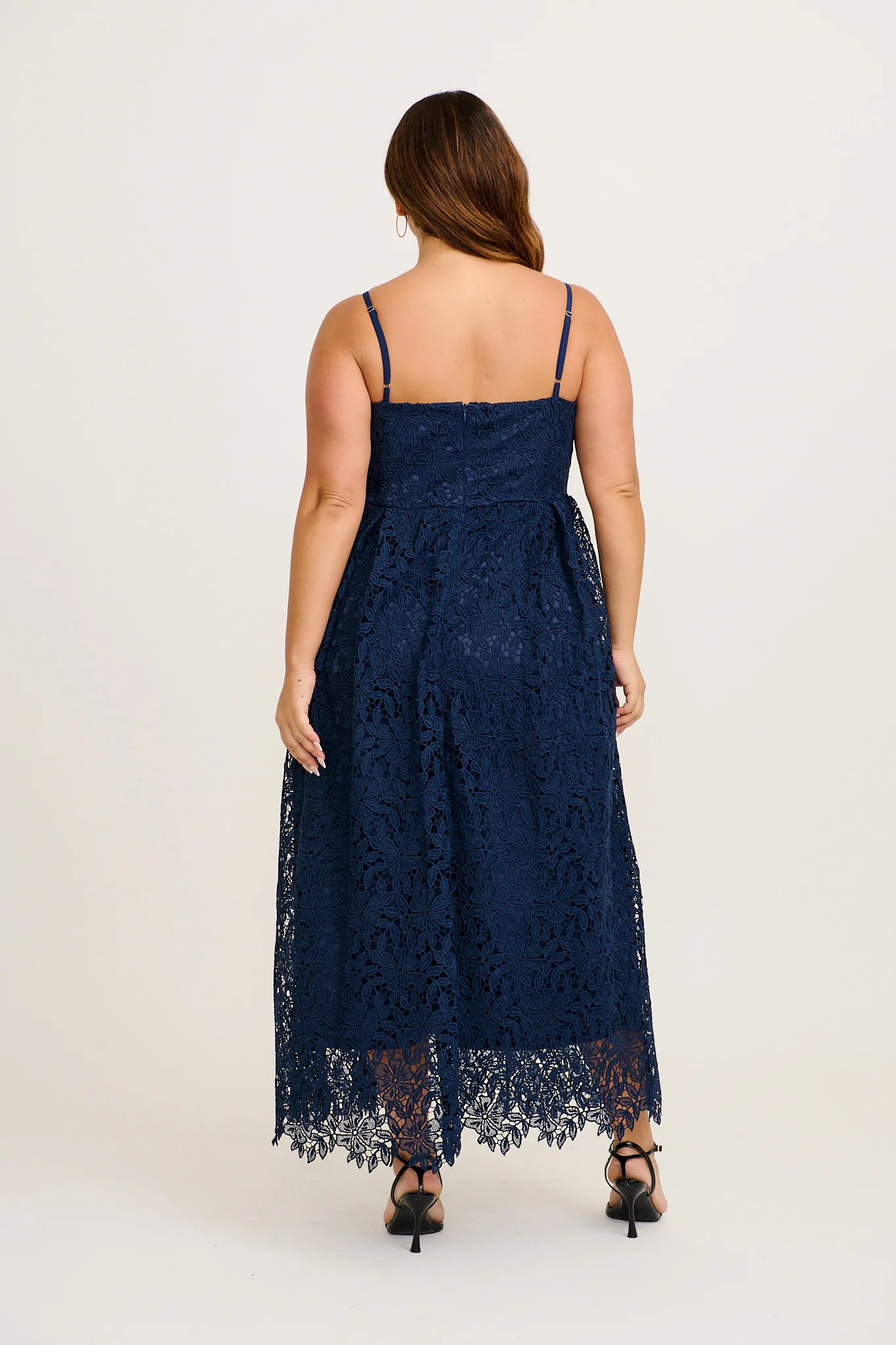Something Special Maxi Lace Dress in Navy - Image 9